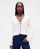Cardigan crop-Beige - 001