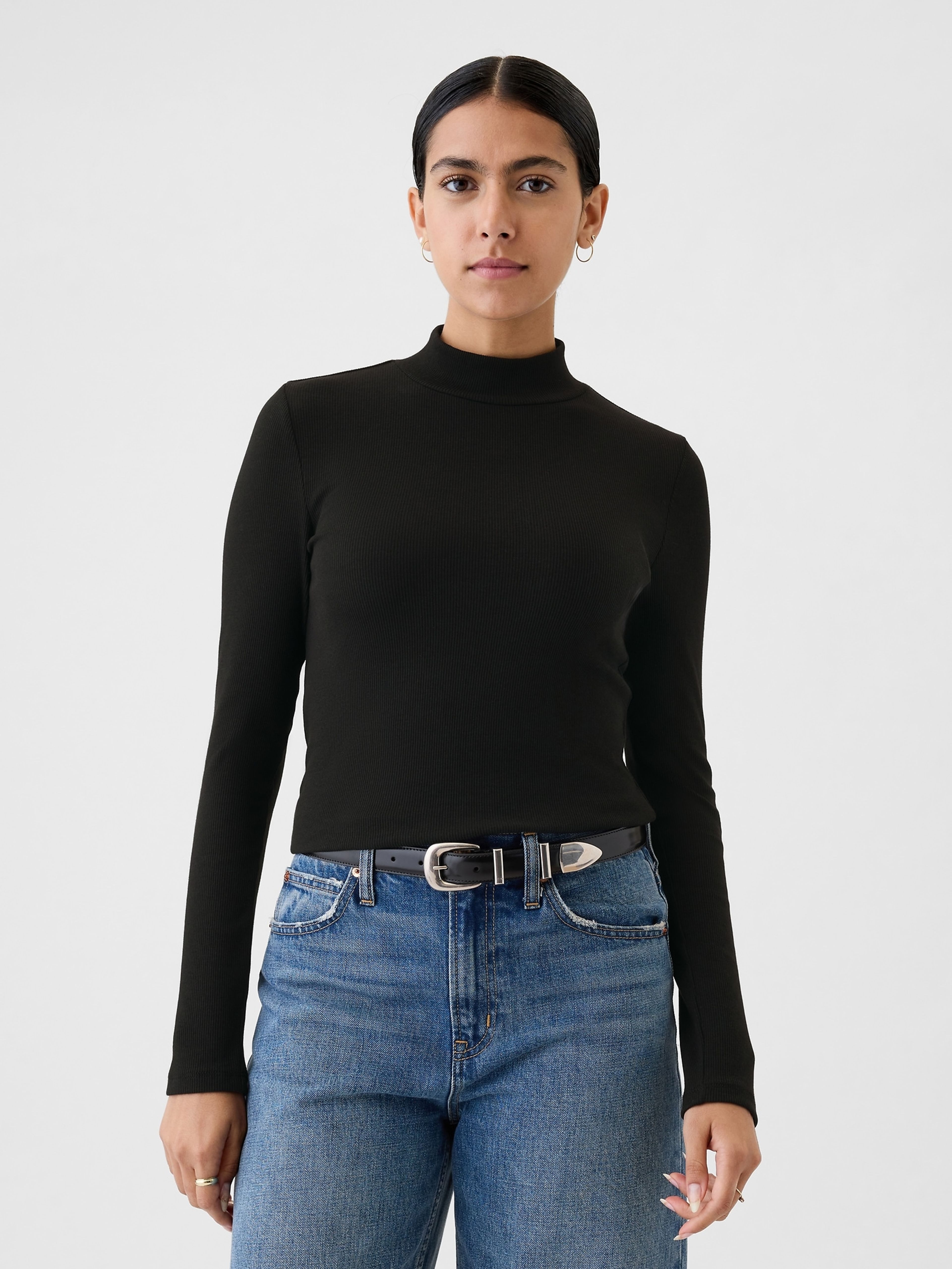 Geripptes Crop-Top