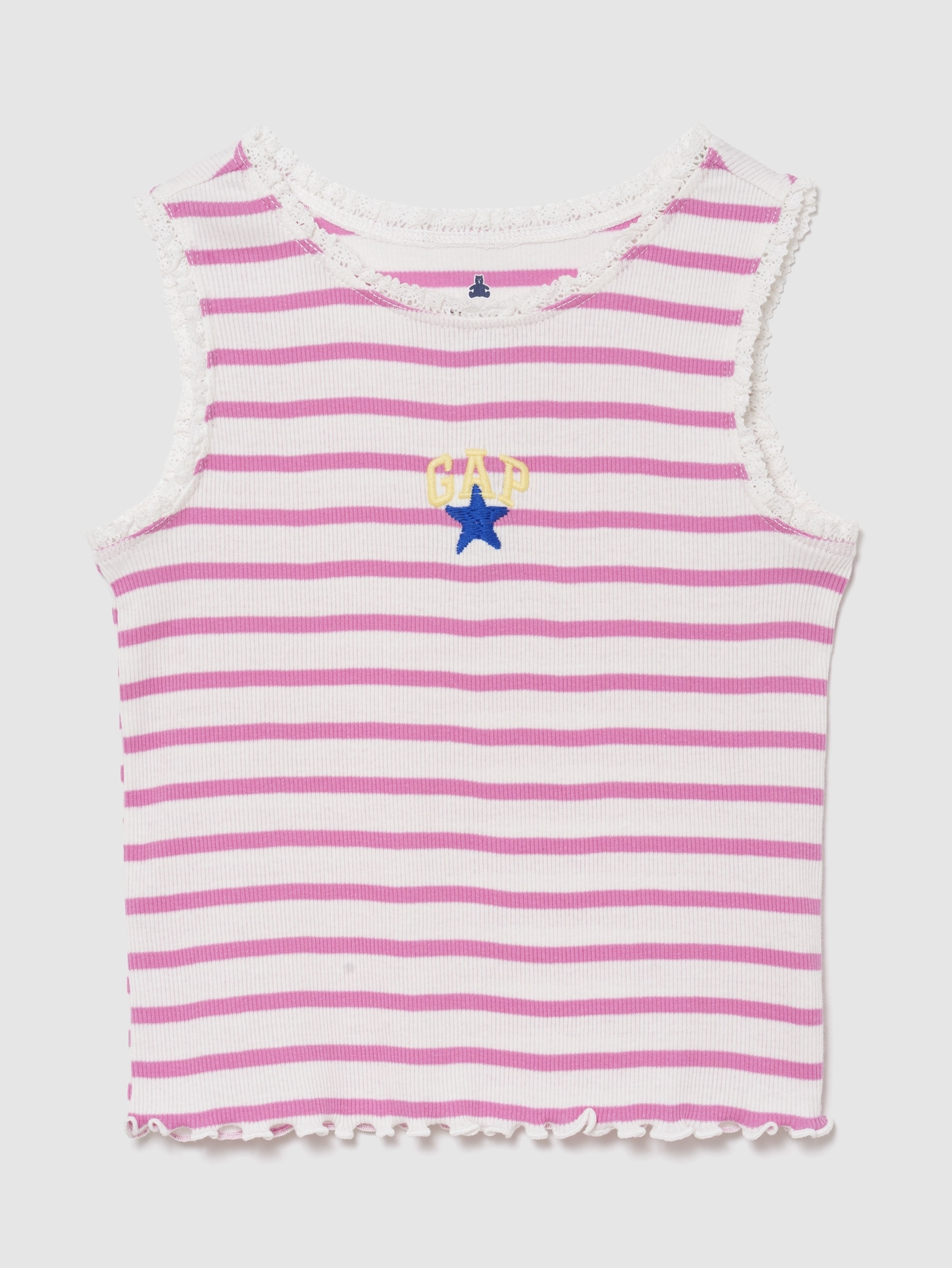 Baby žebrovaný top s logem Mix & Match
