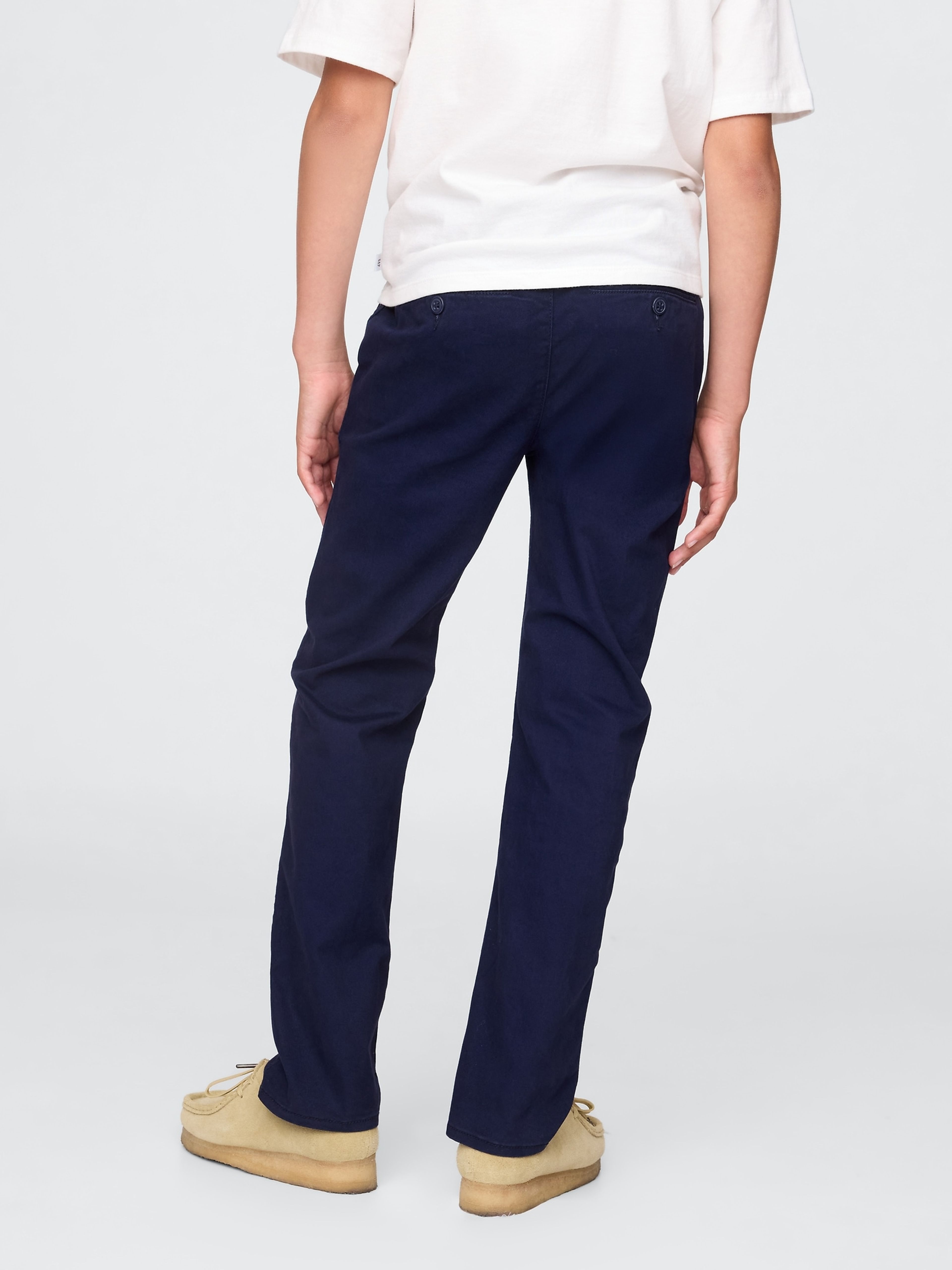 Dětské khaki kalhoty Straight Stretch - 003