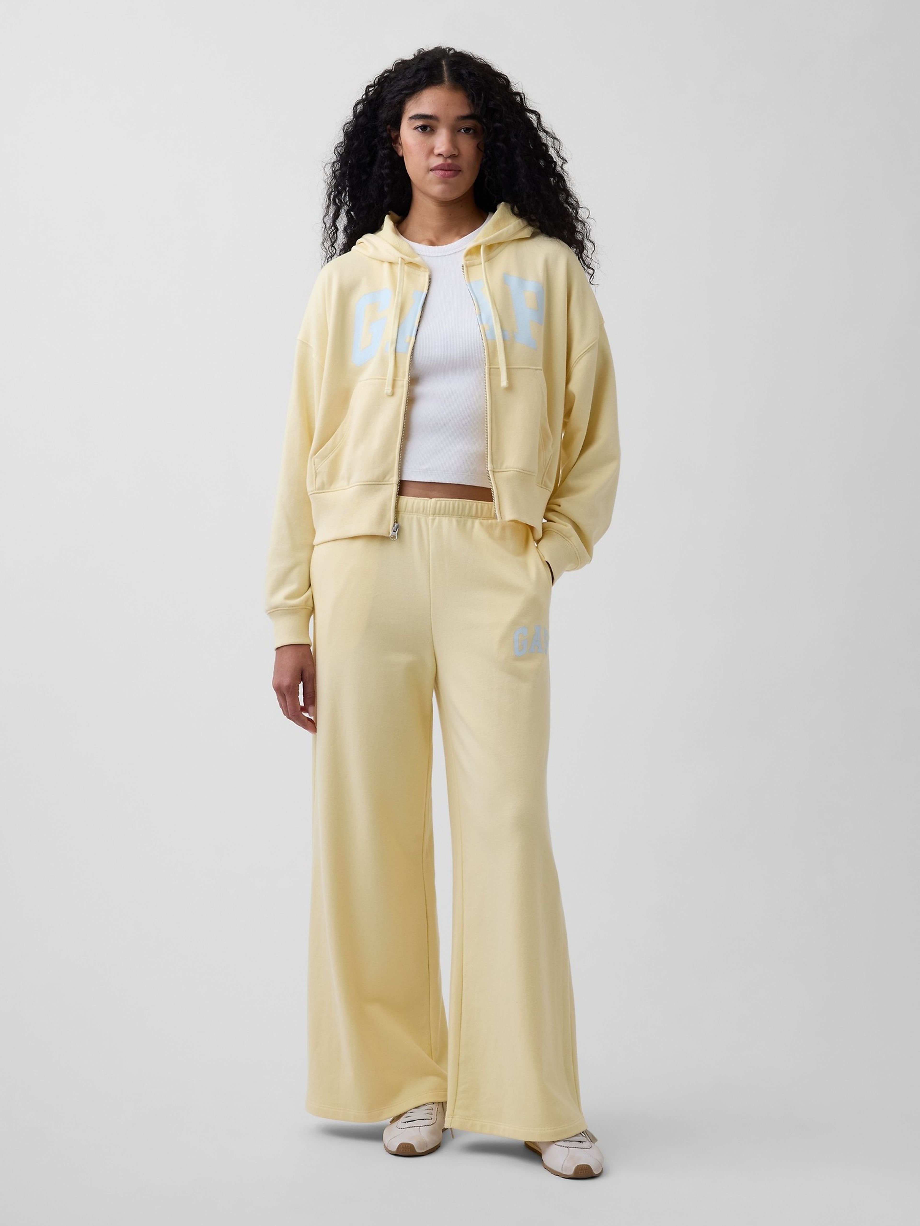 Tepláky s logem Wide-Leg