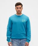 Felpa unisex con logo-Blu - 003