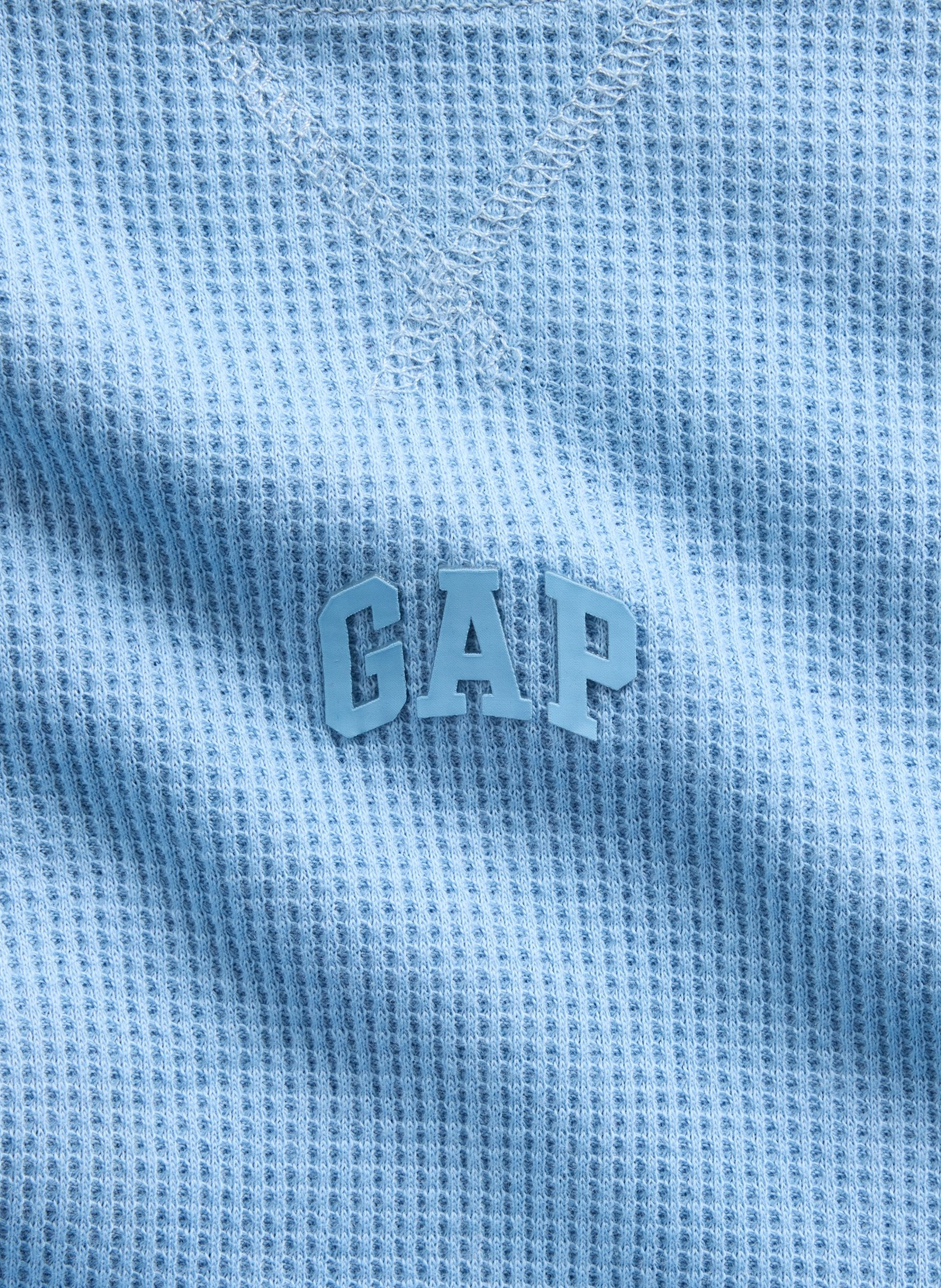 Camiseta infantil de tejido waffle con logo - 003