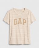 T-Shirt mit Logo-Beige - 001