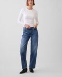 Jeansy Low Rise 90s Loose-Granatowy - 001