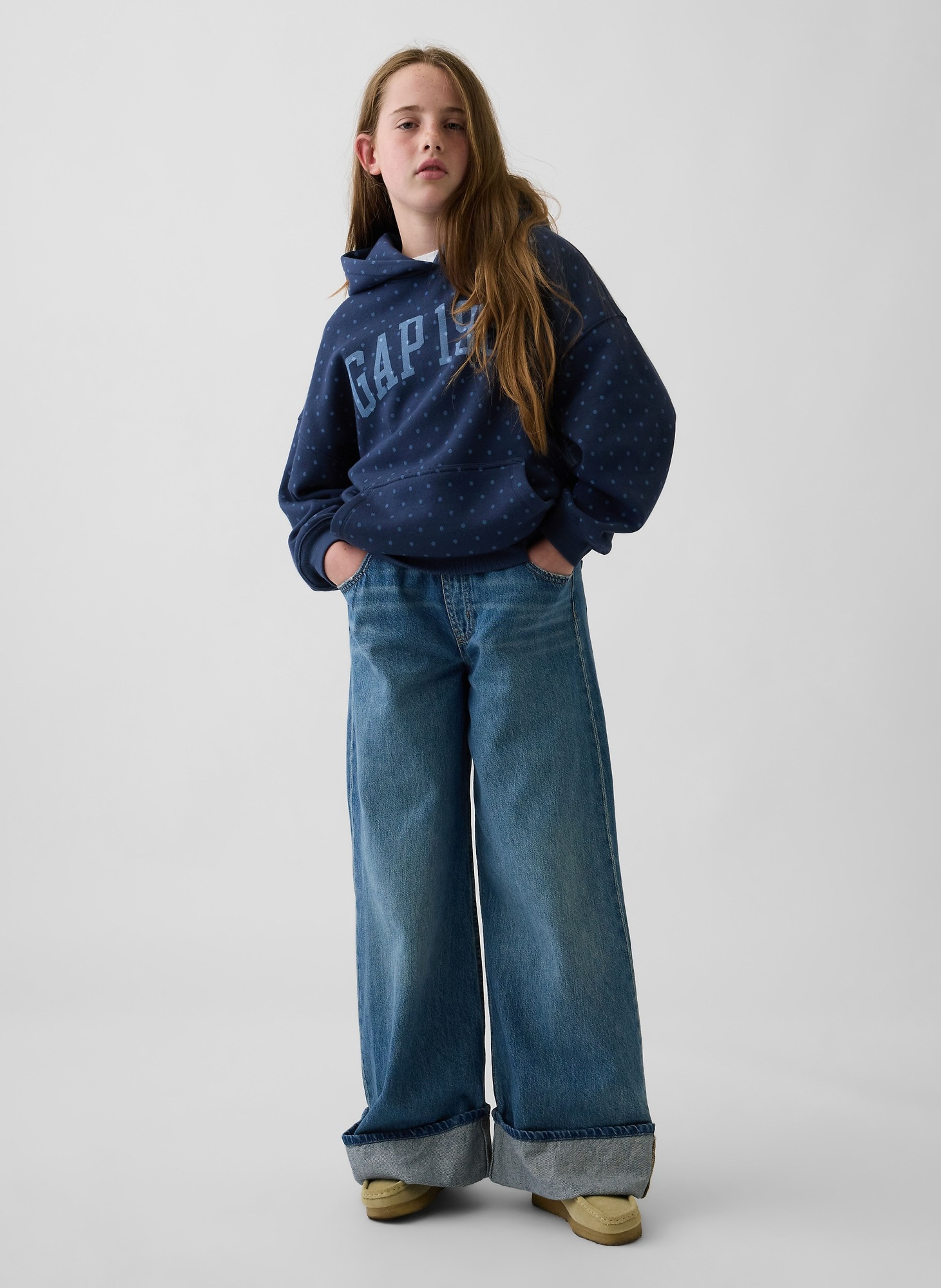 Dziecięca bluza oversize VintageSoft z logo - 002