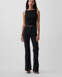 High Rise 70s Flare Jeans-Zwart - 001