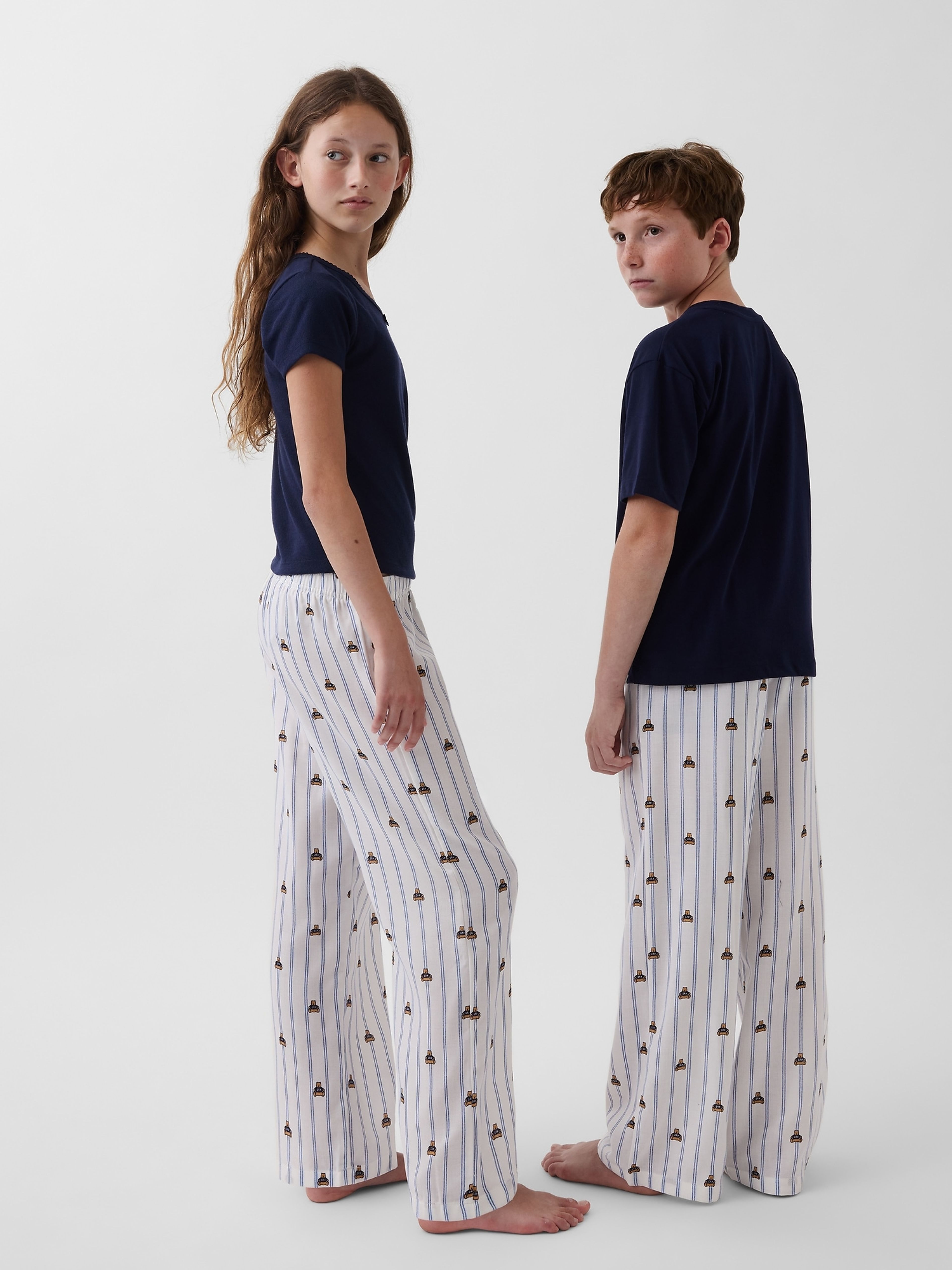 Dziecięce flanelowe spodnie piżamowe unisex - 002