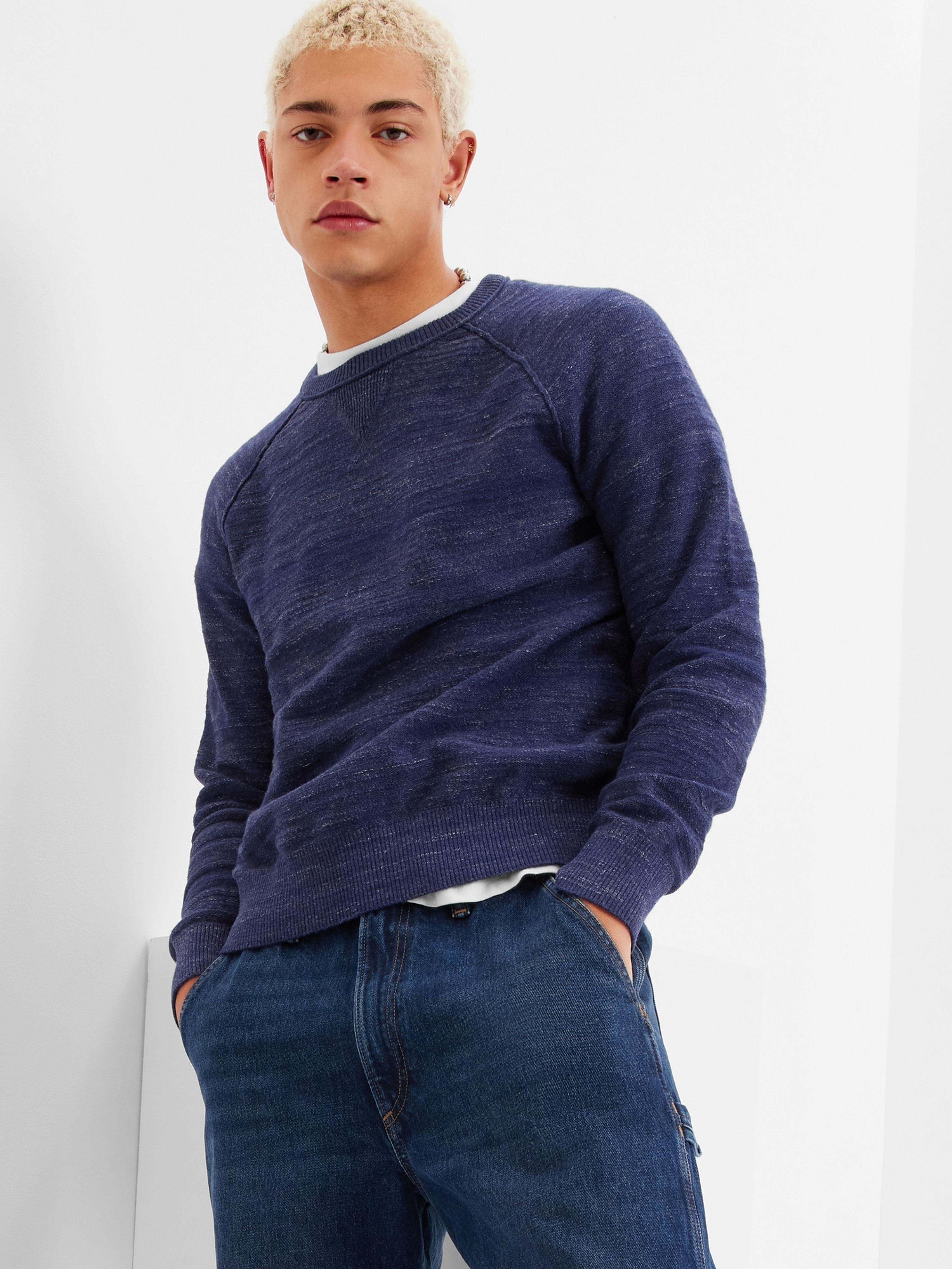 Glatter Strickpullover