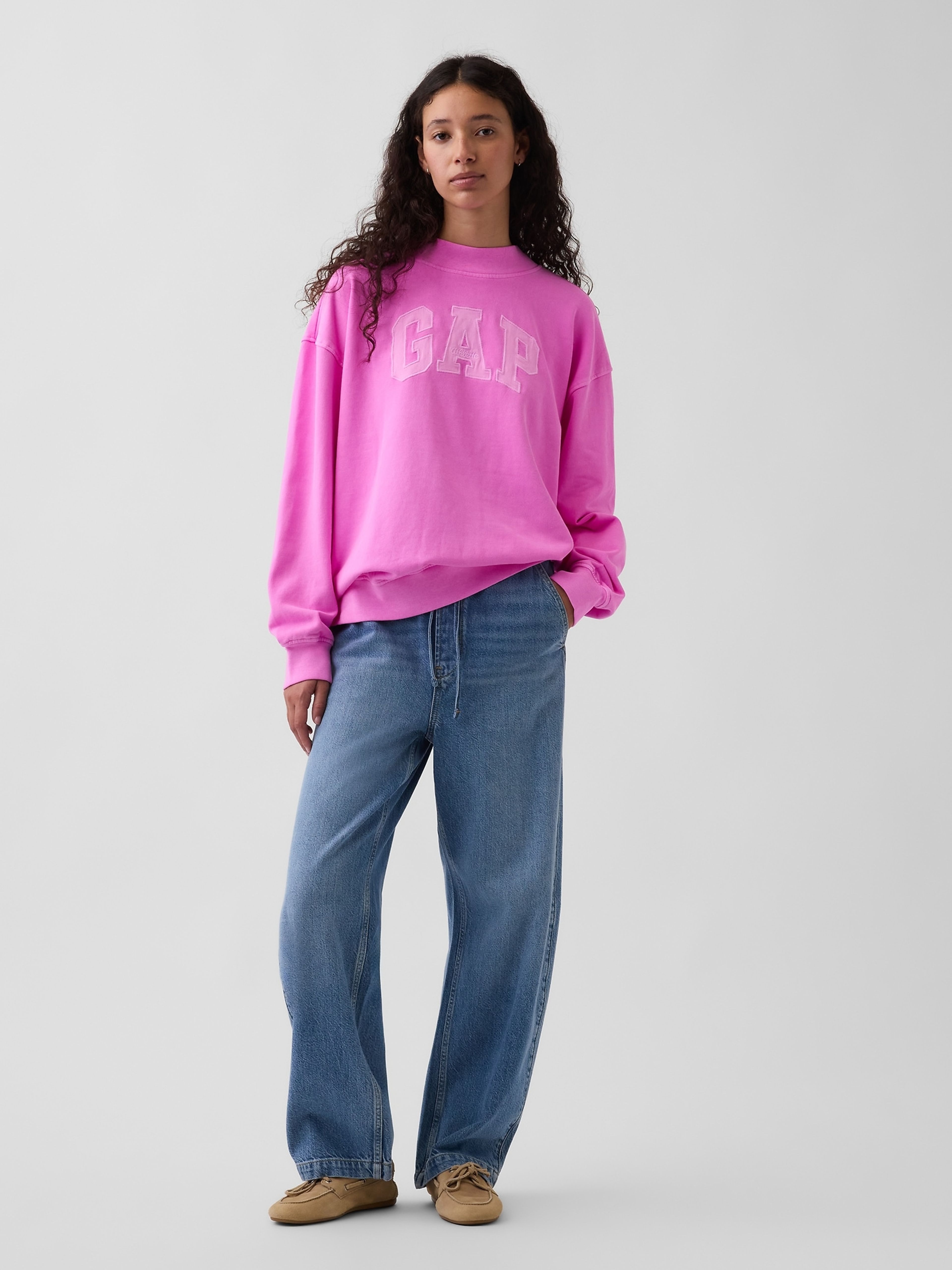 Oversize mikina VintageSoft s logom - 002