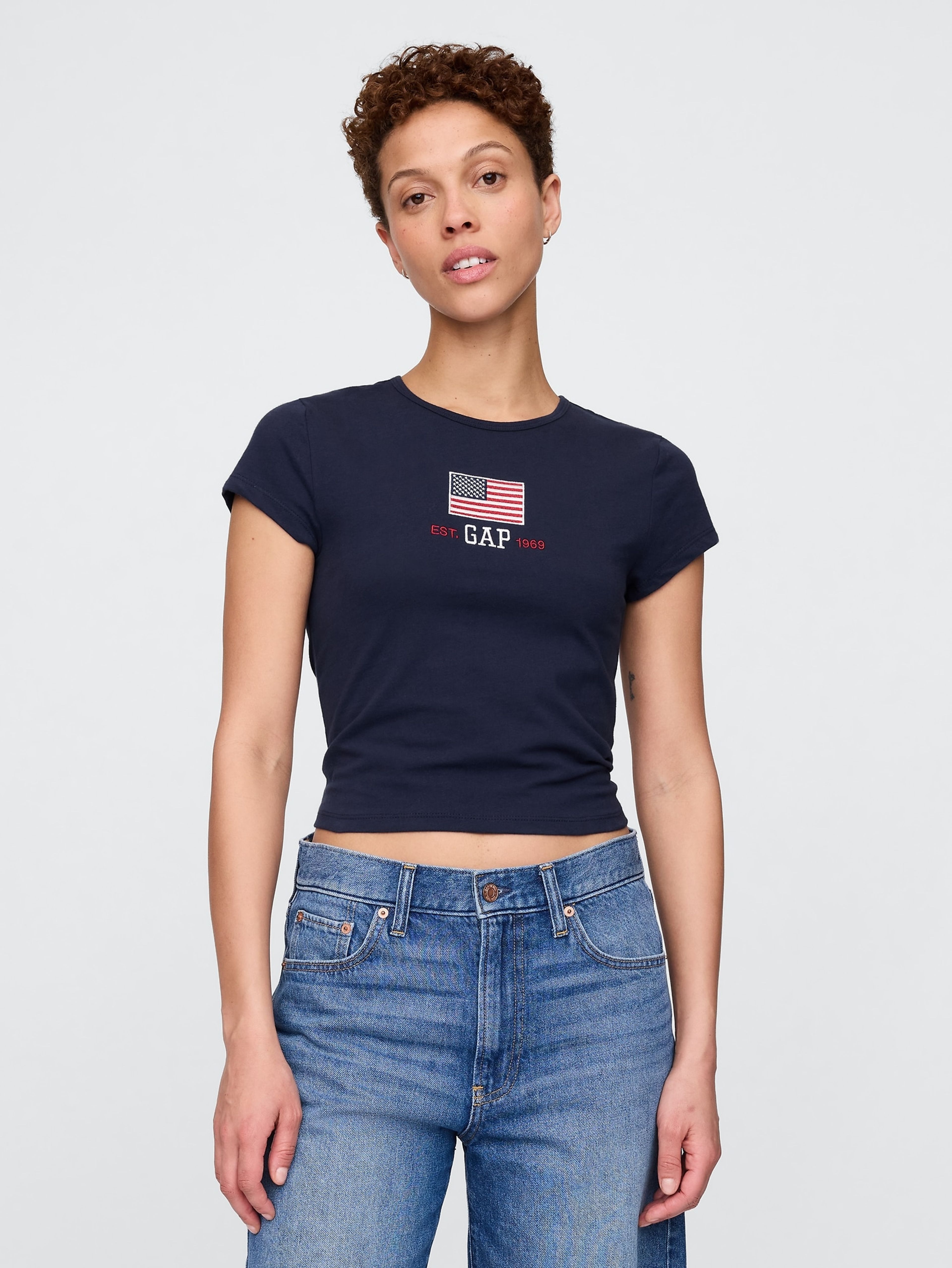 Crop tričko Americana