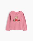 Baby tricou Brannan Bear cu logo-Roz - 001