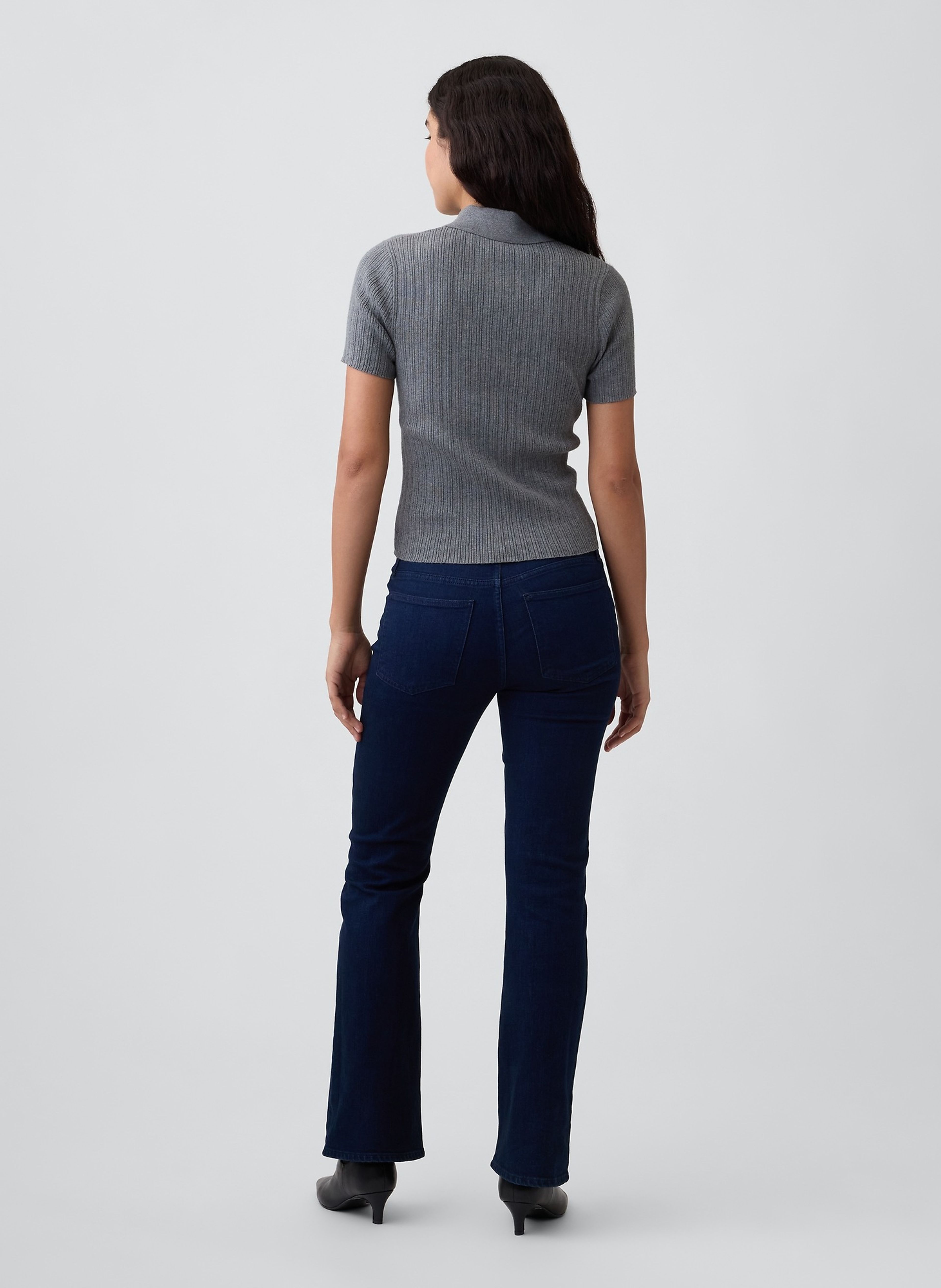Mid Rise Bootcut Jeans - 004
