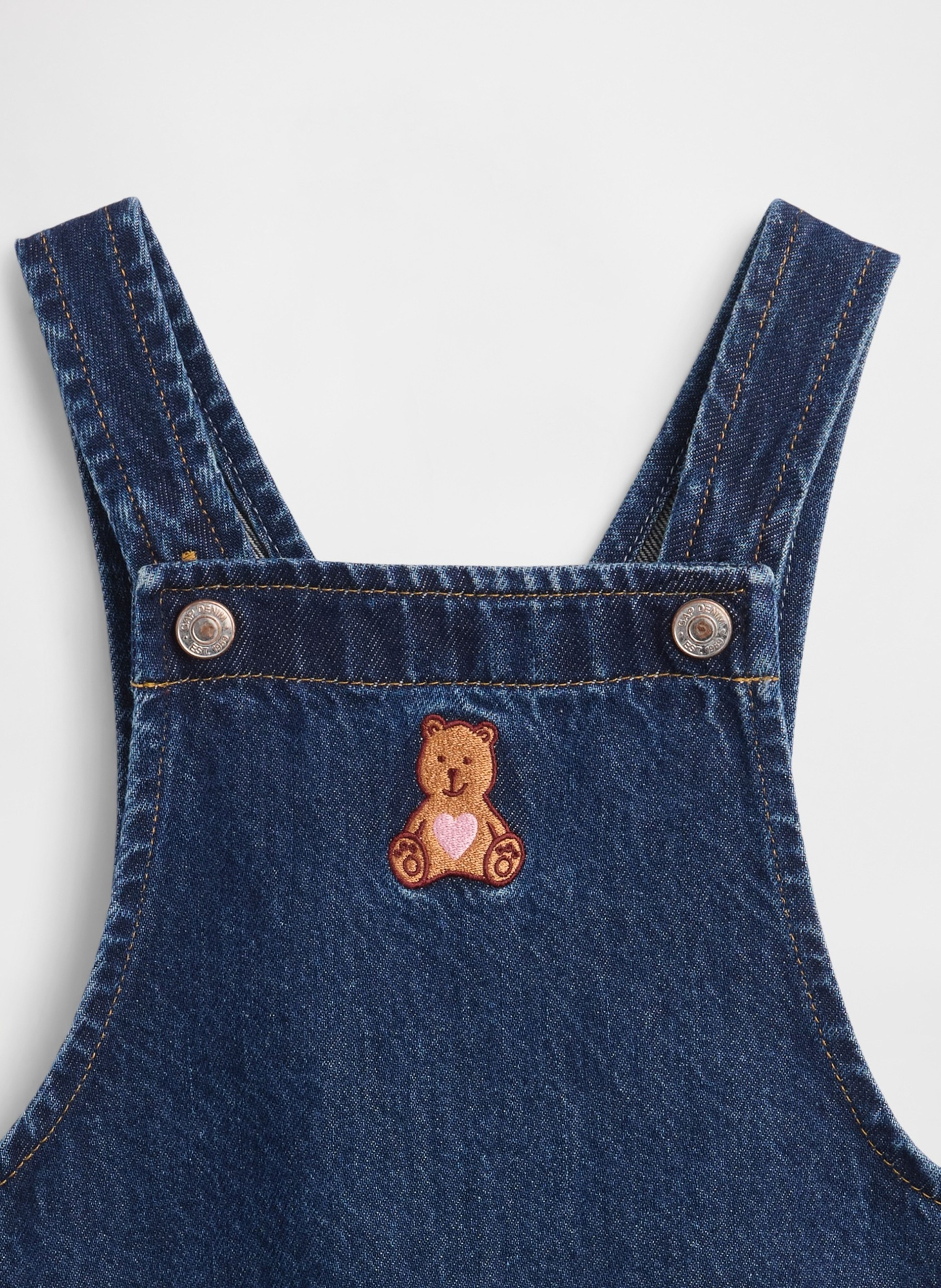 Baby jeansowa spódnica Brannan Bear na szelkach - 003