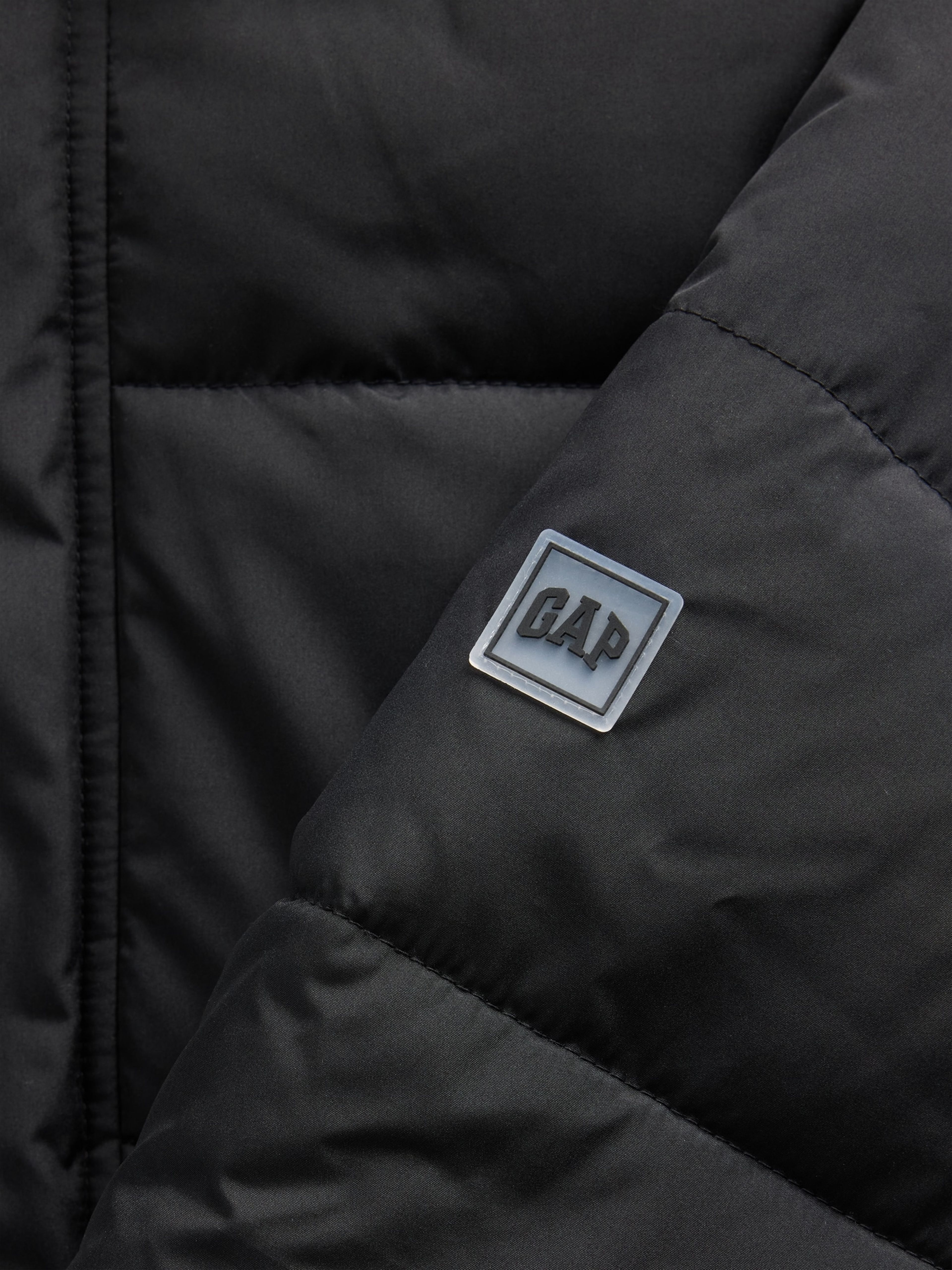 Dětská prošívaná parka s logem - 005
