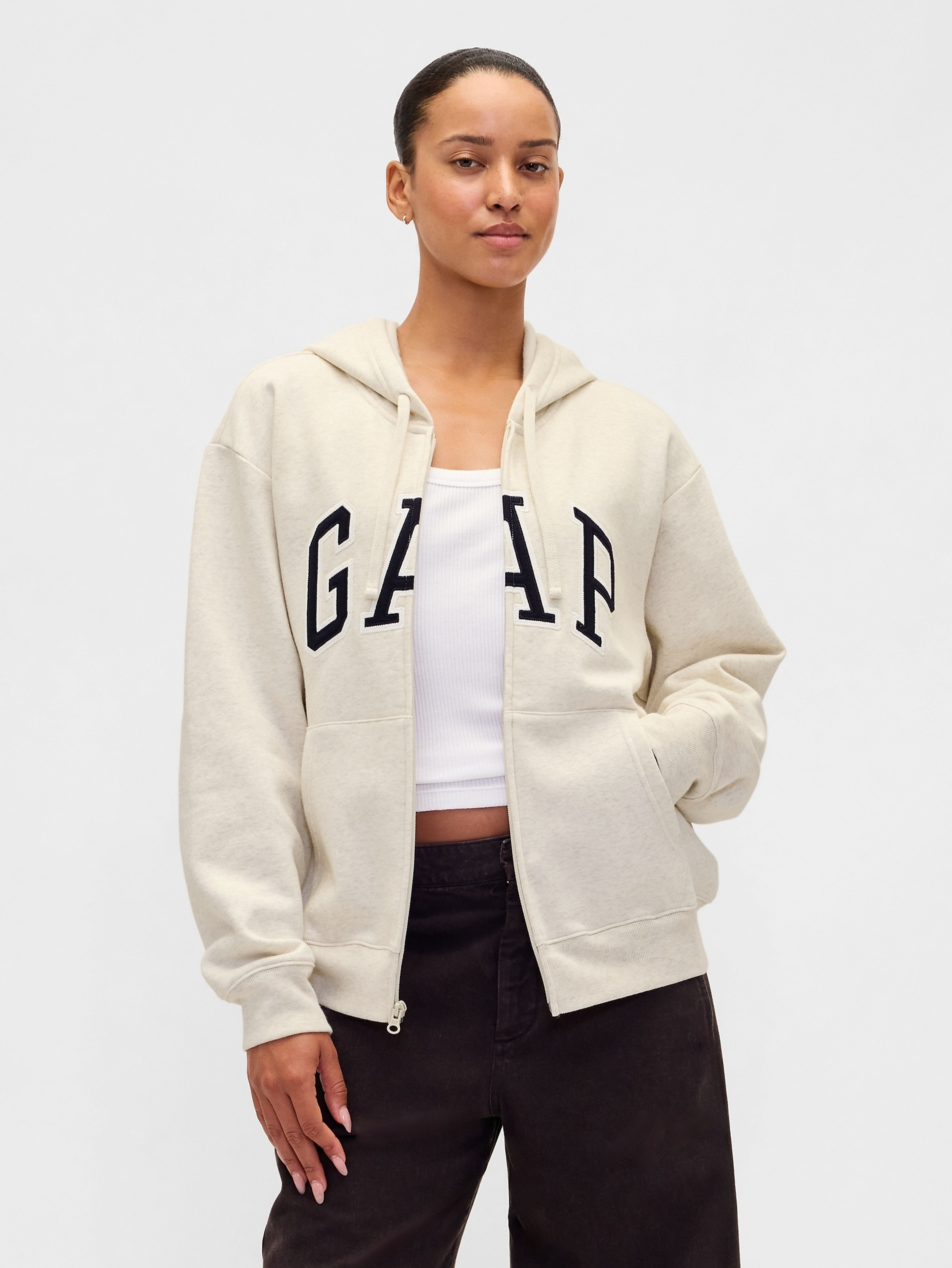 Sweatshirt zippé avec logo Gap - 001