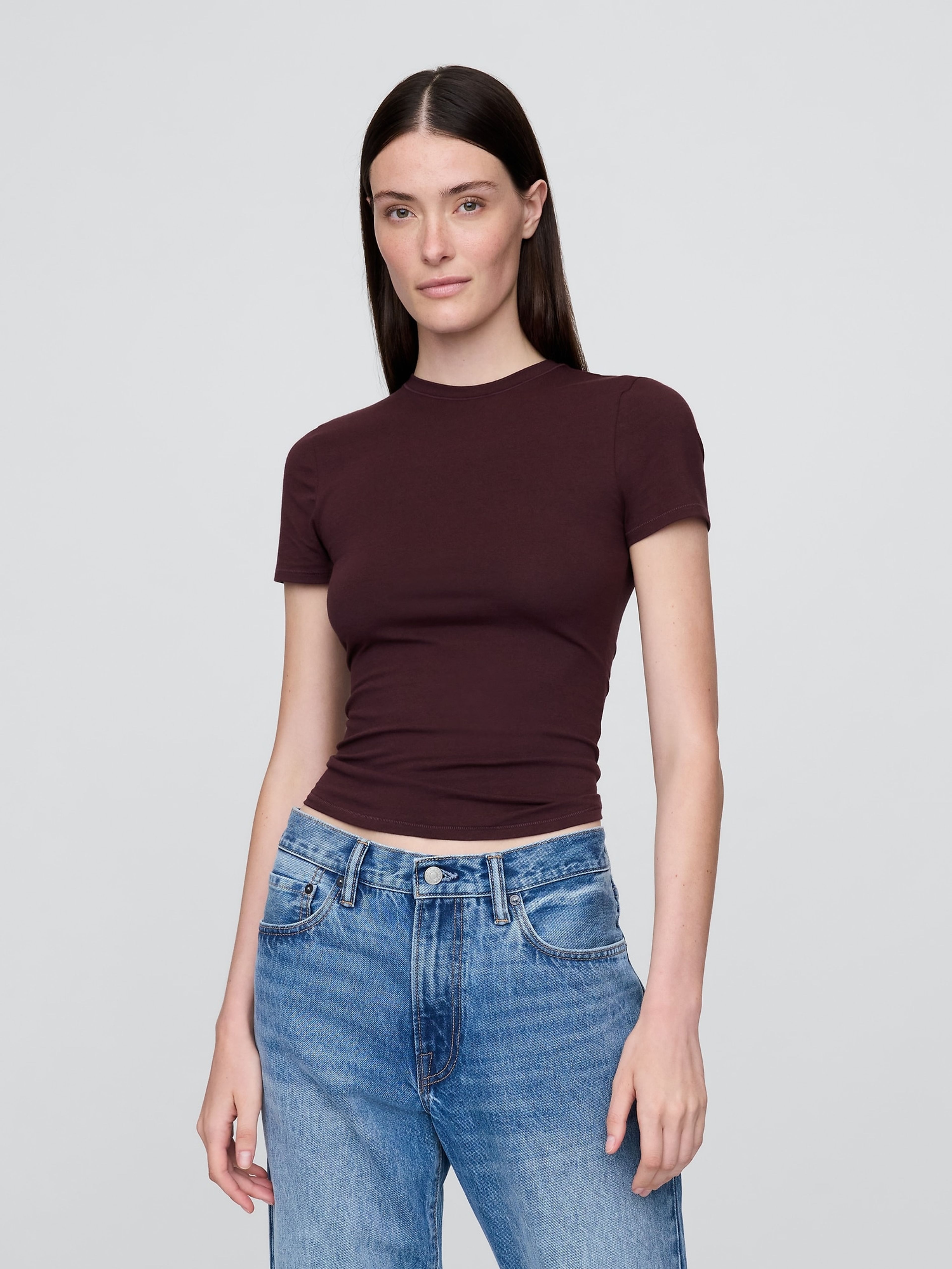 Damen T-Shirt mit kurzen Ärmeln