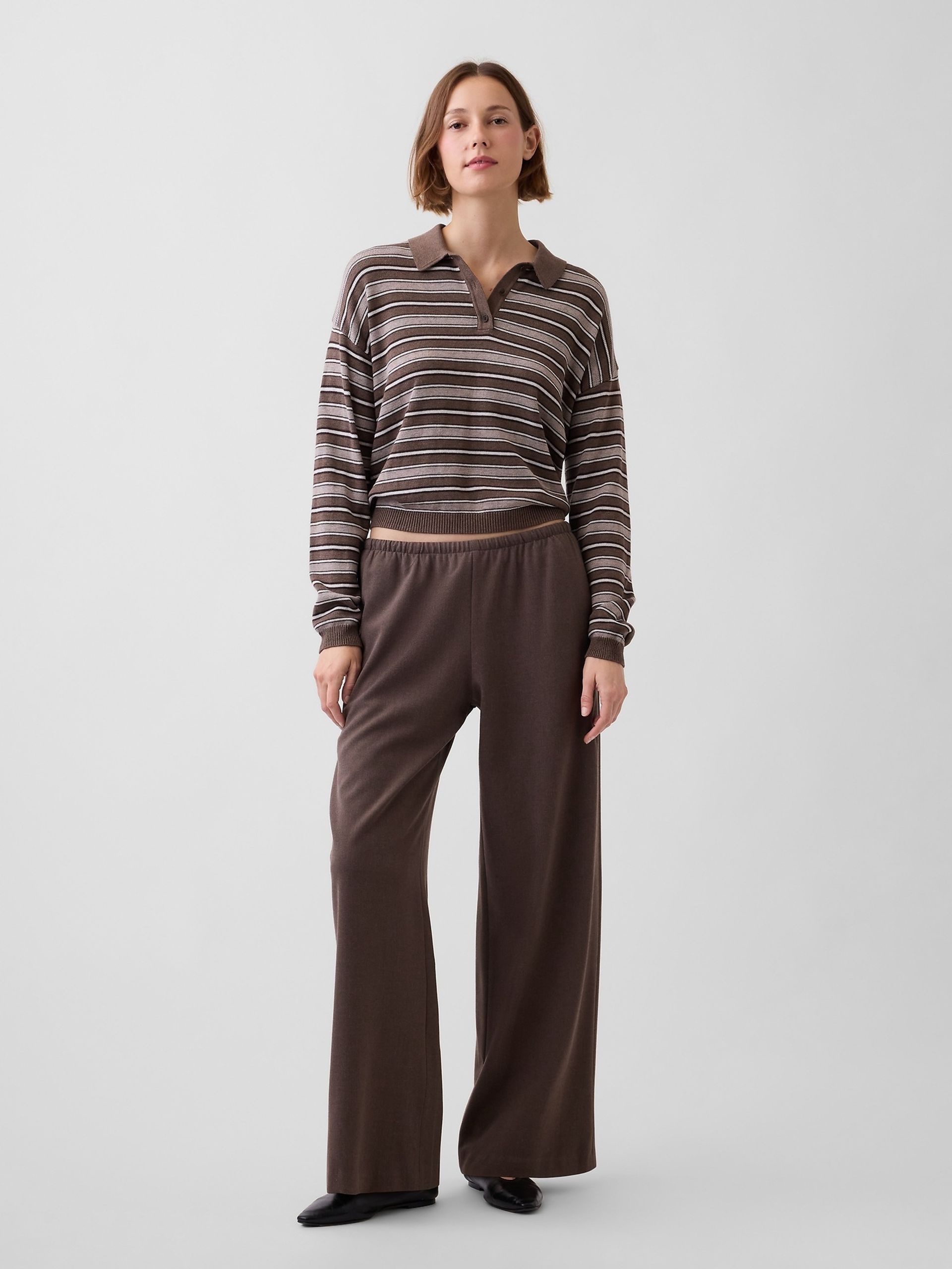 Nohavice wide-leg Easy - 001
