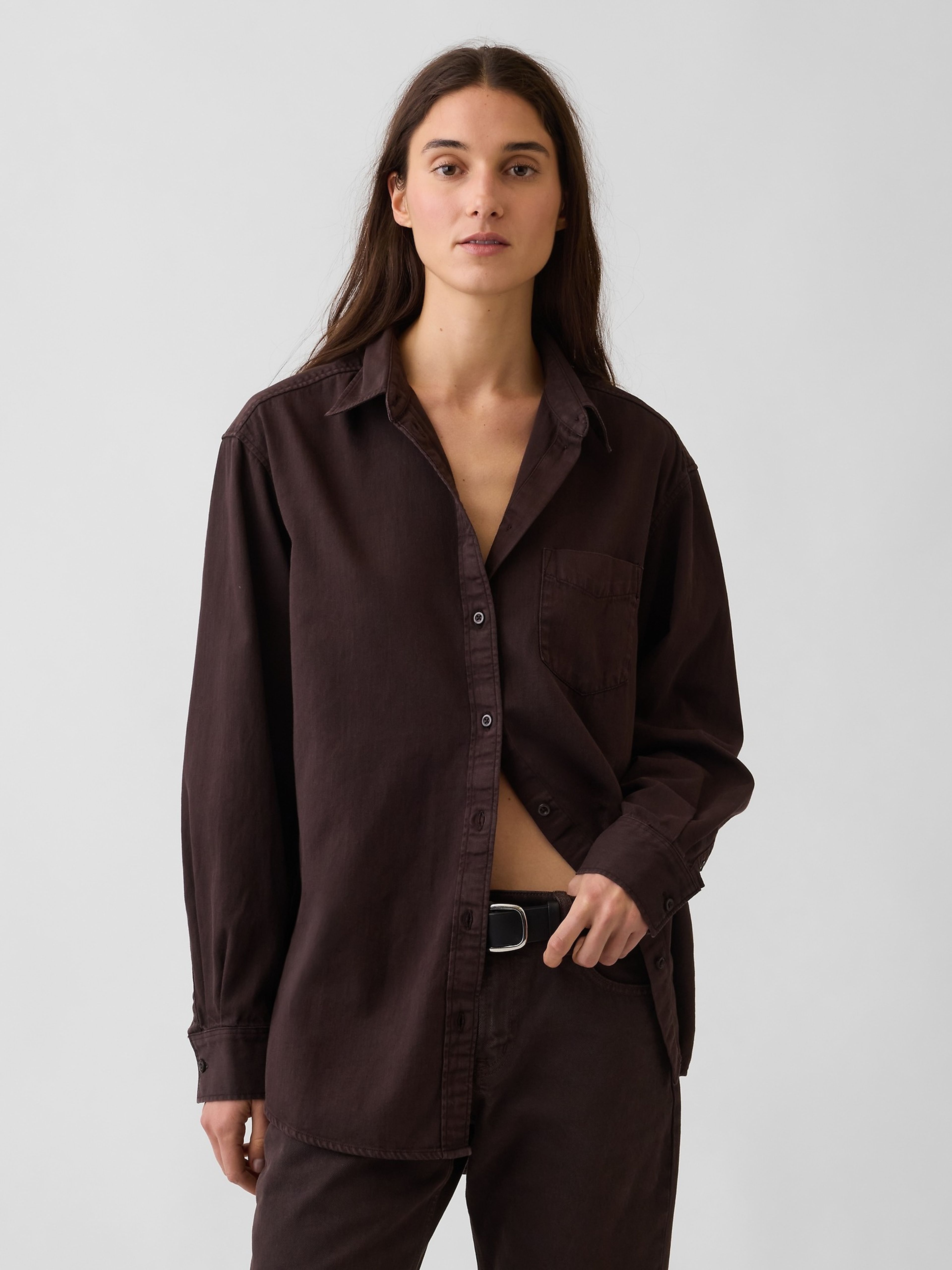 Džínsová oversize košeľa Big Shirt - 001