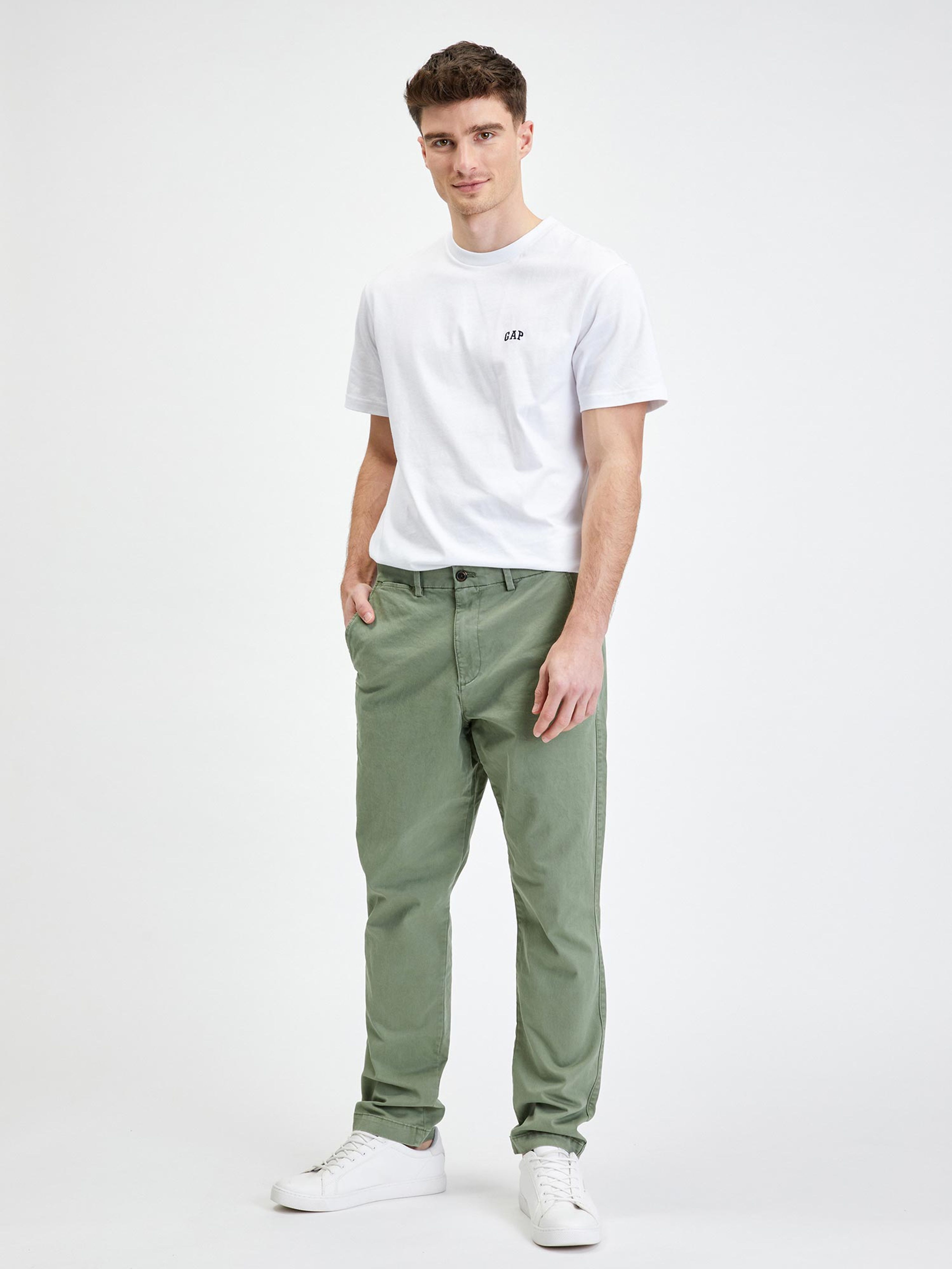 Kalhoty khaki straight taper