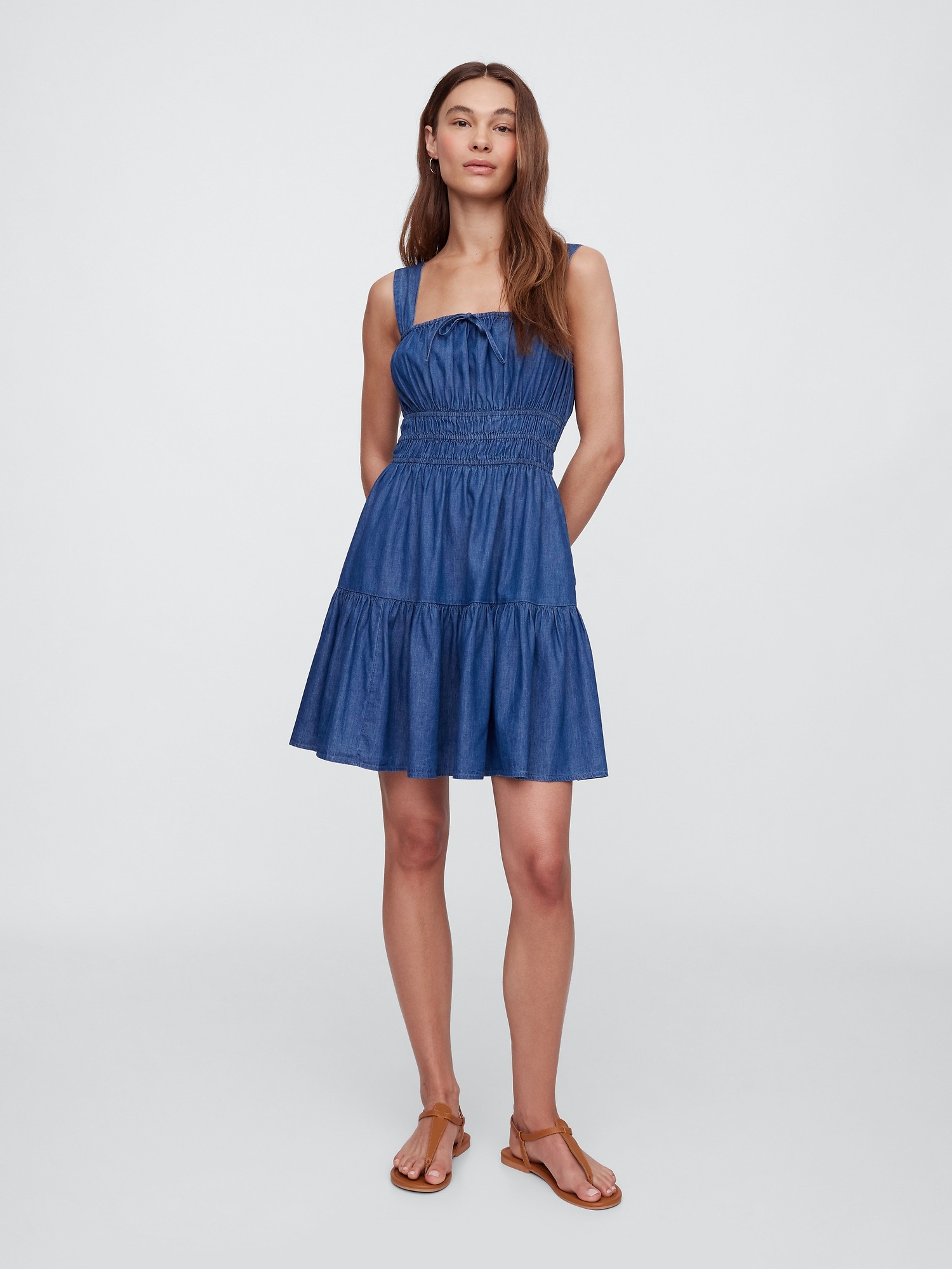 Sukienka mini chambray