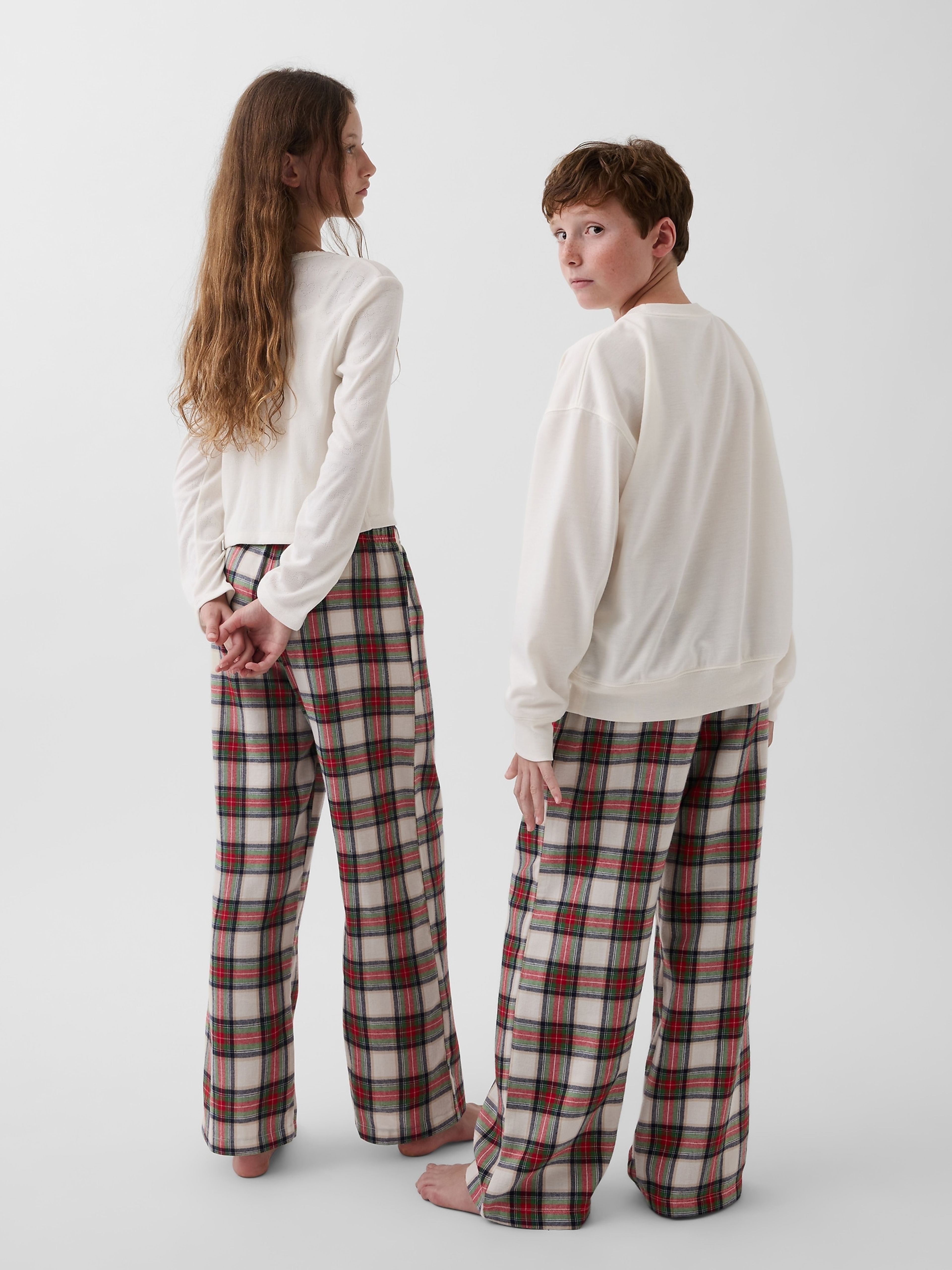 Dziecięce flanelowe spodnie piżamowe unisex - 002