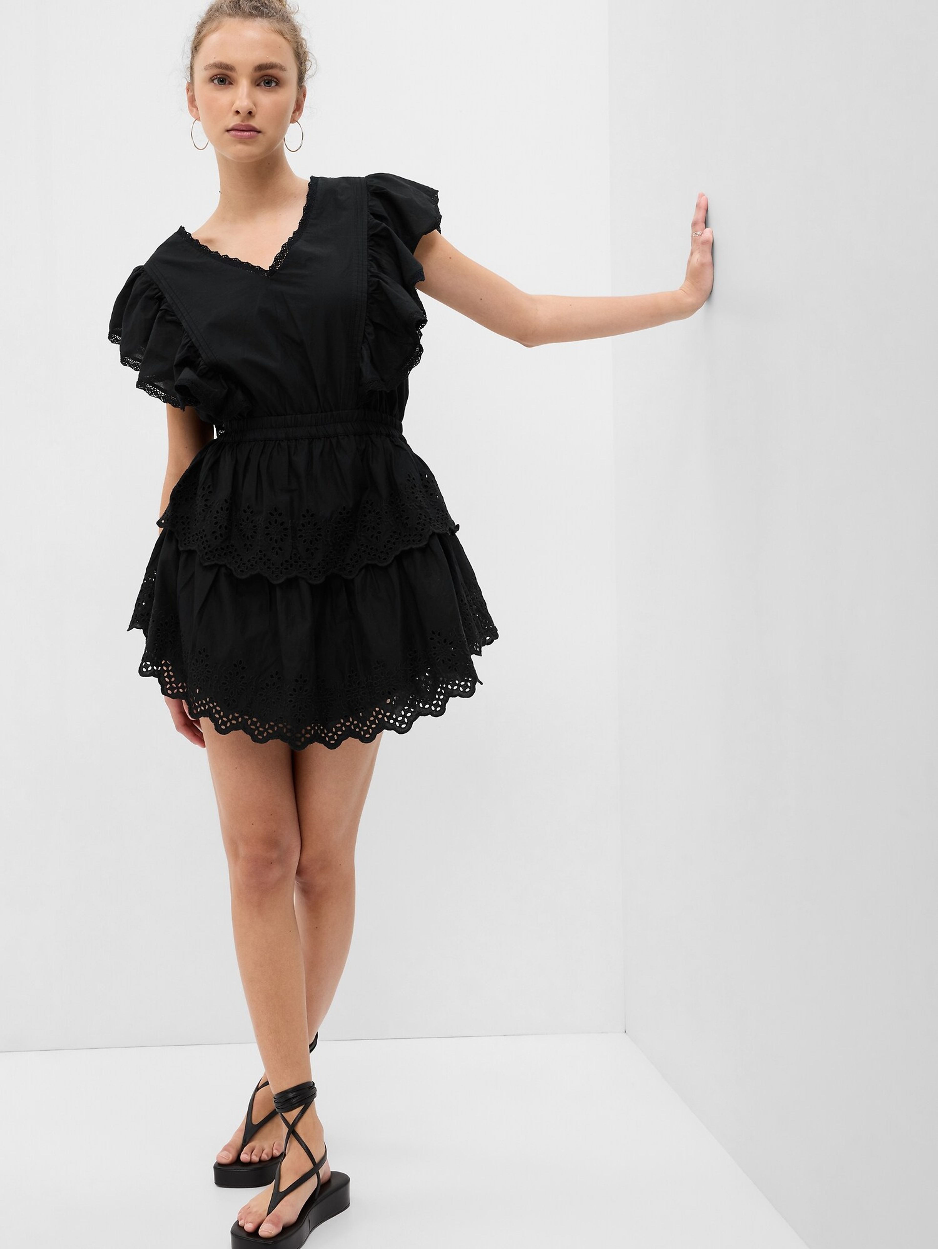 Rochie mini cu madeiră