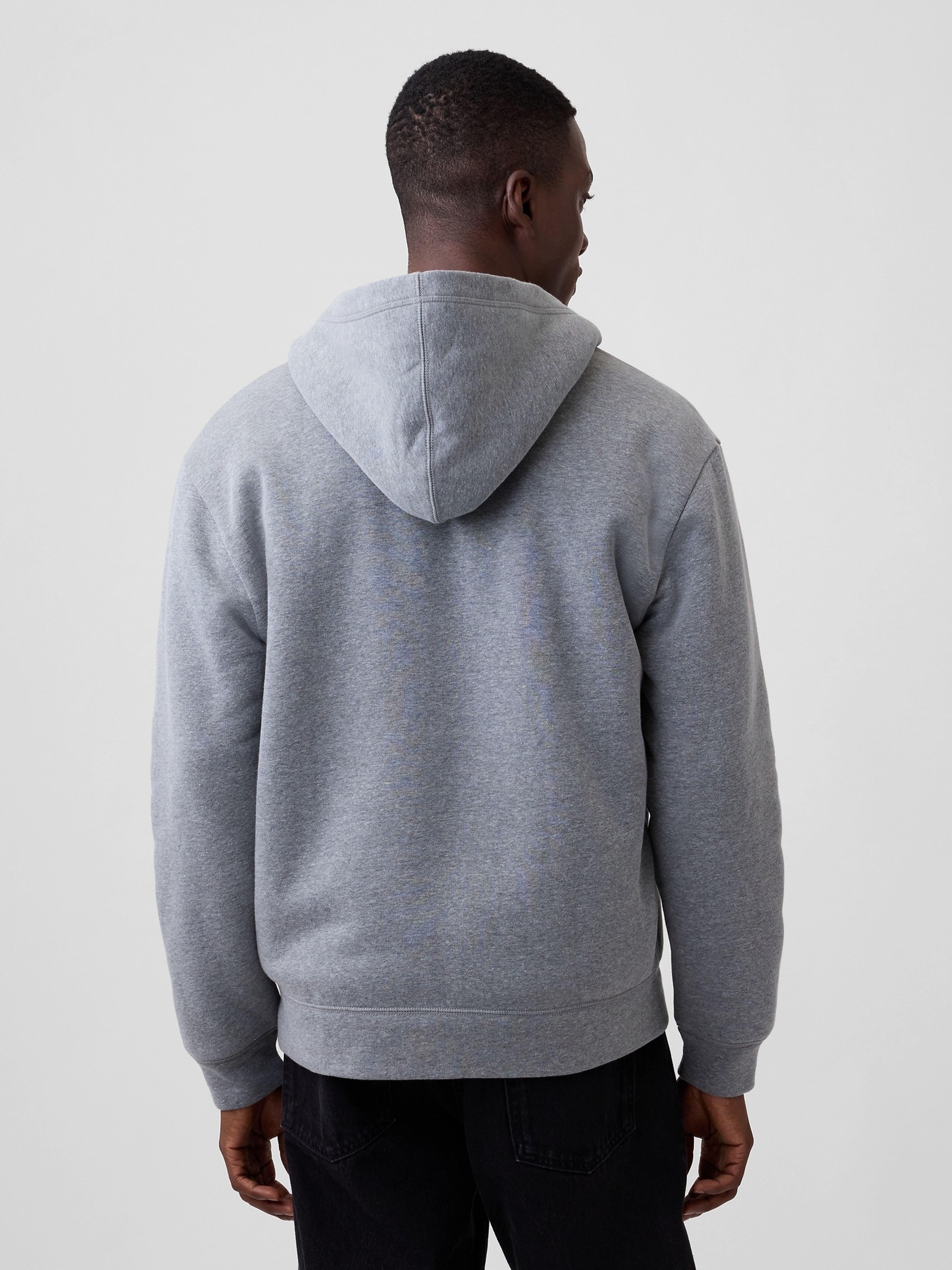 Zateplená sherpa mikina s logom - 003