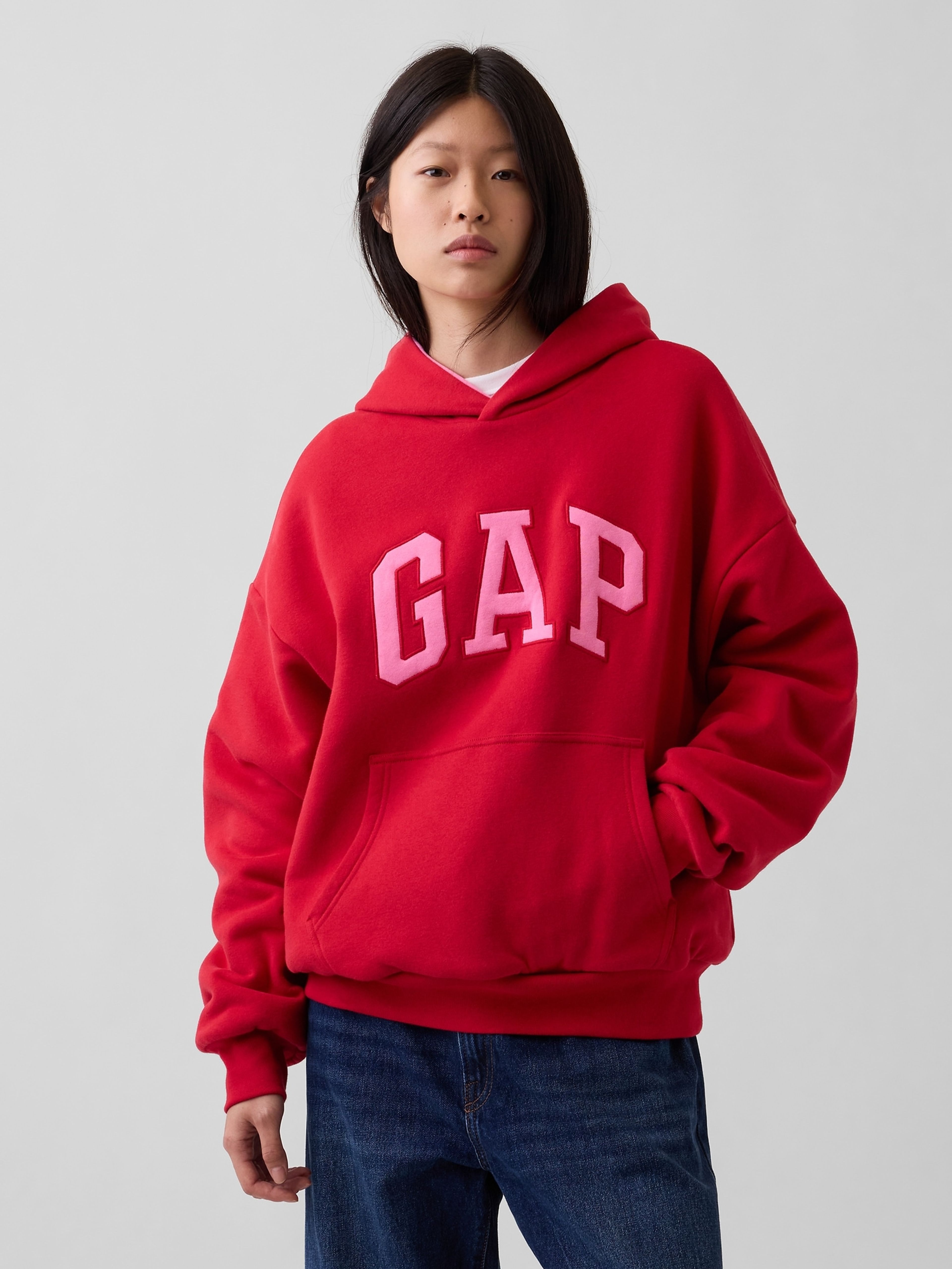 Oversize kifordítható pulóver VintageSoft unisex logóval - 001