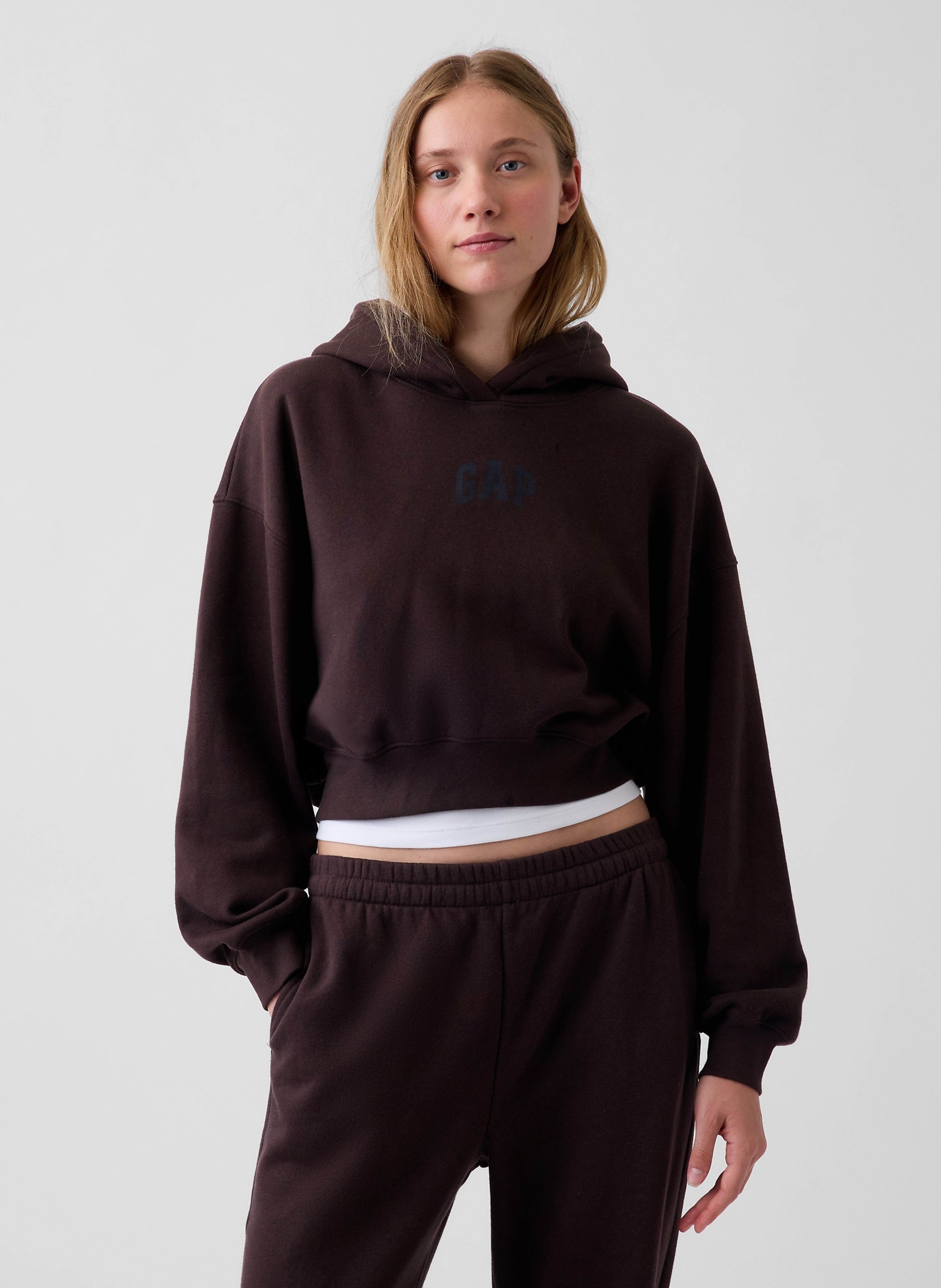 Bluza crop VintageSoft z logo - 005
