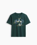 Dziecięcy T-shirt z logo-Zielony - 001