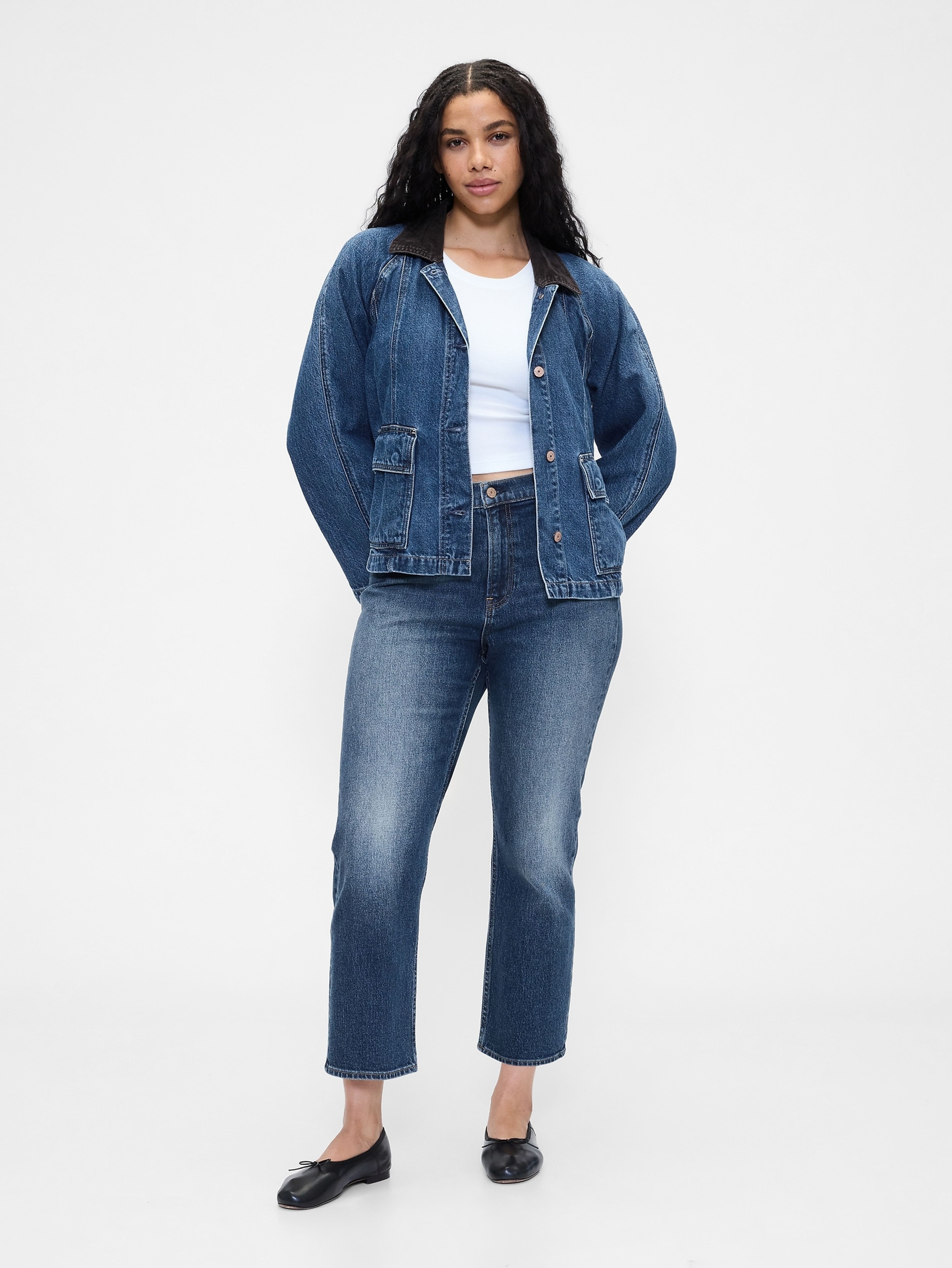 ’90s Straight Crop Jeans