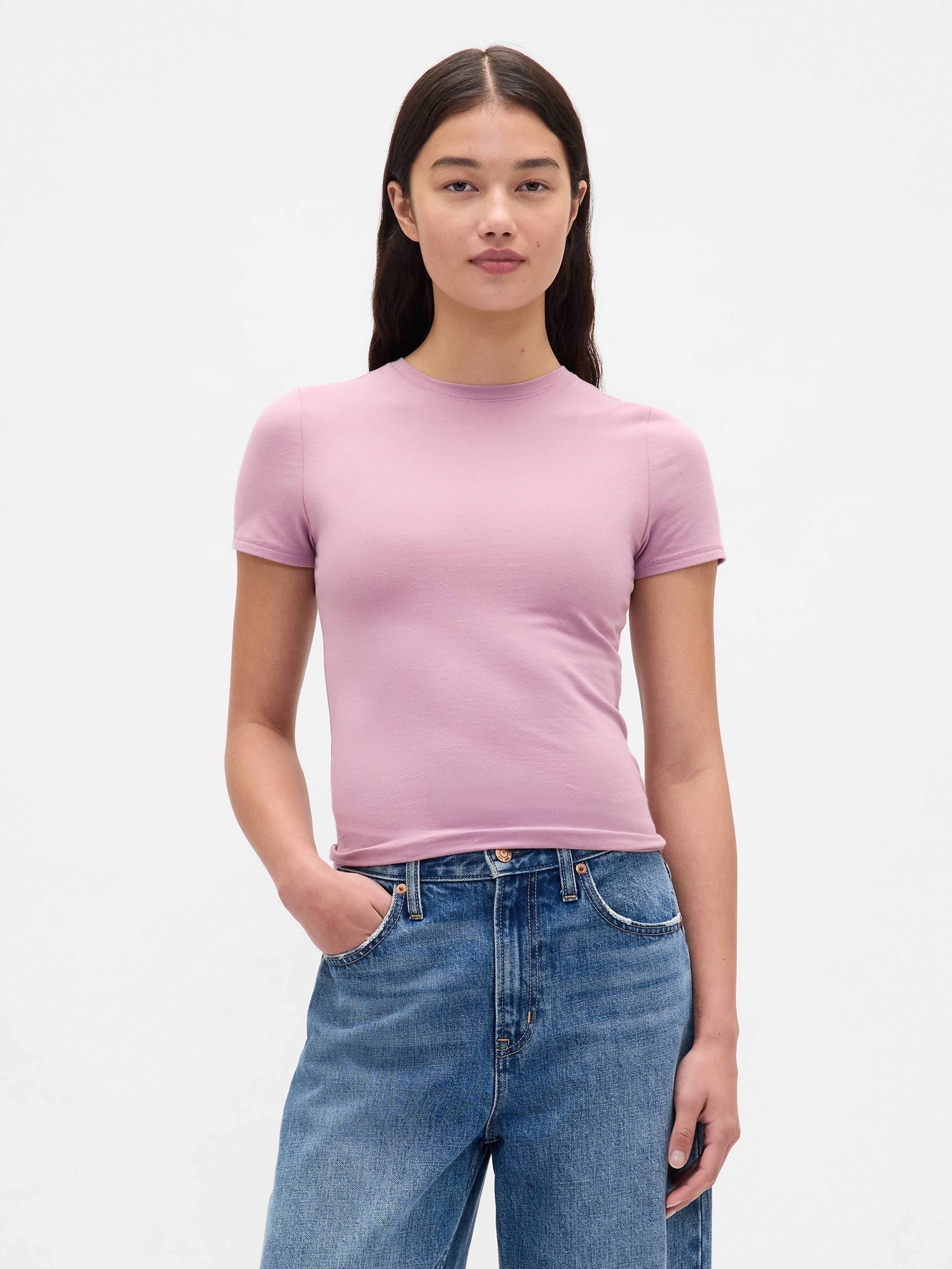 Damen T-Shirt mit kurzen Ärmeln