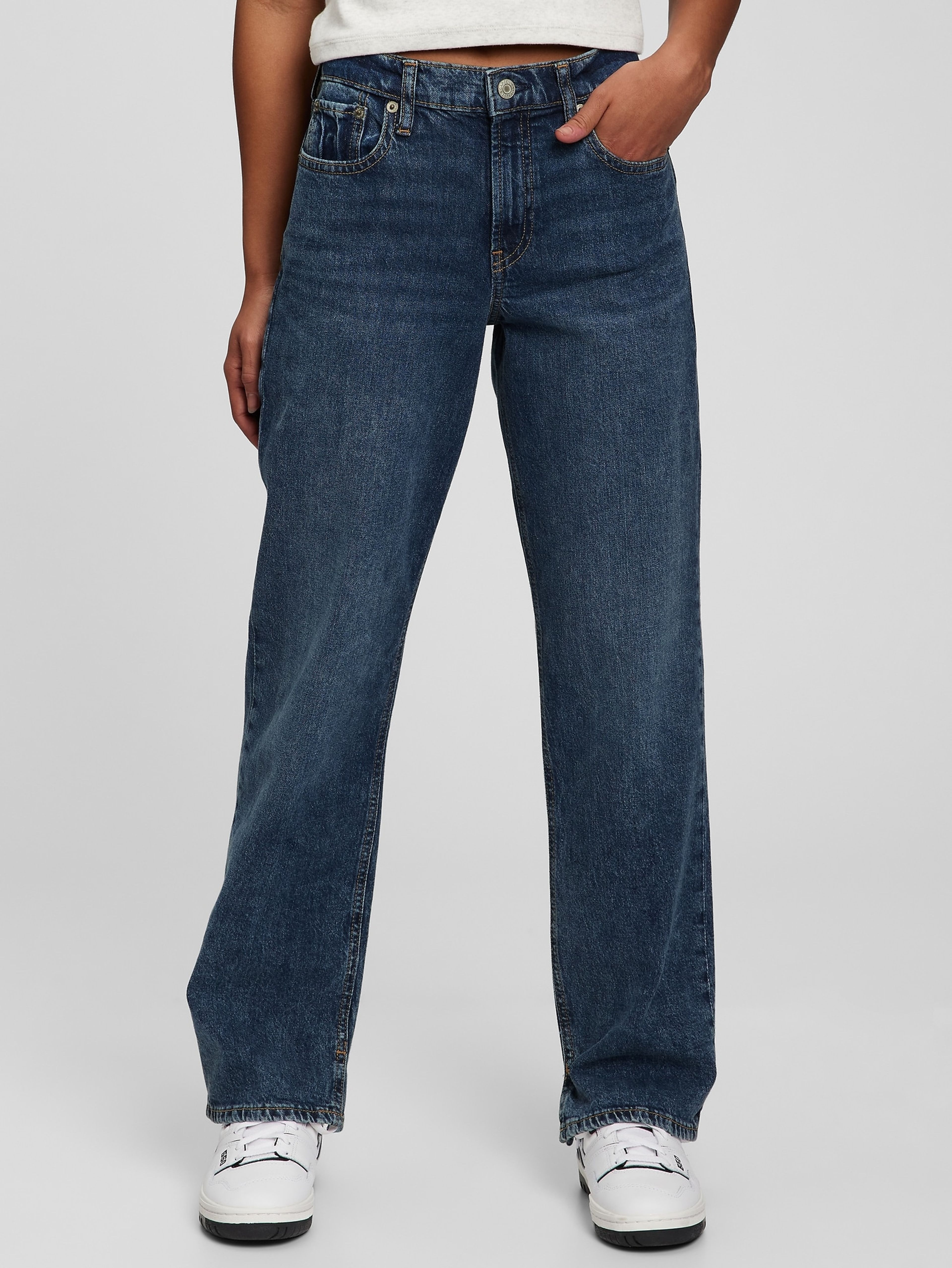 Dziecięce jeansy mid rise ’90s loose