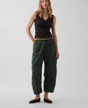 Nohavice Mid Rise Twill Barrel-Zelená - 002