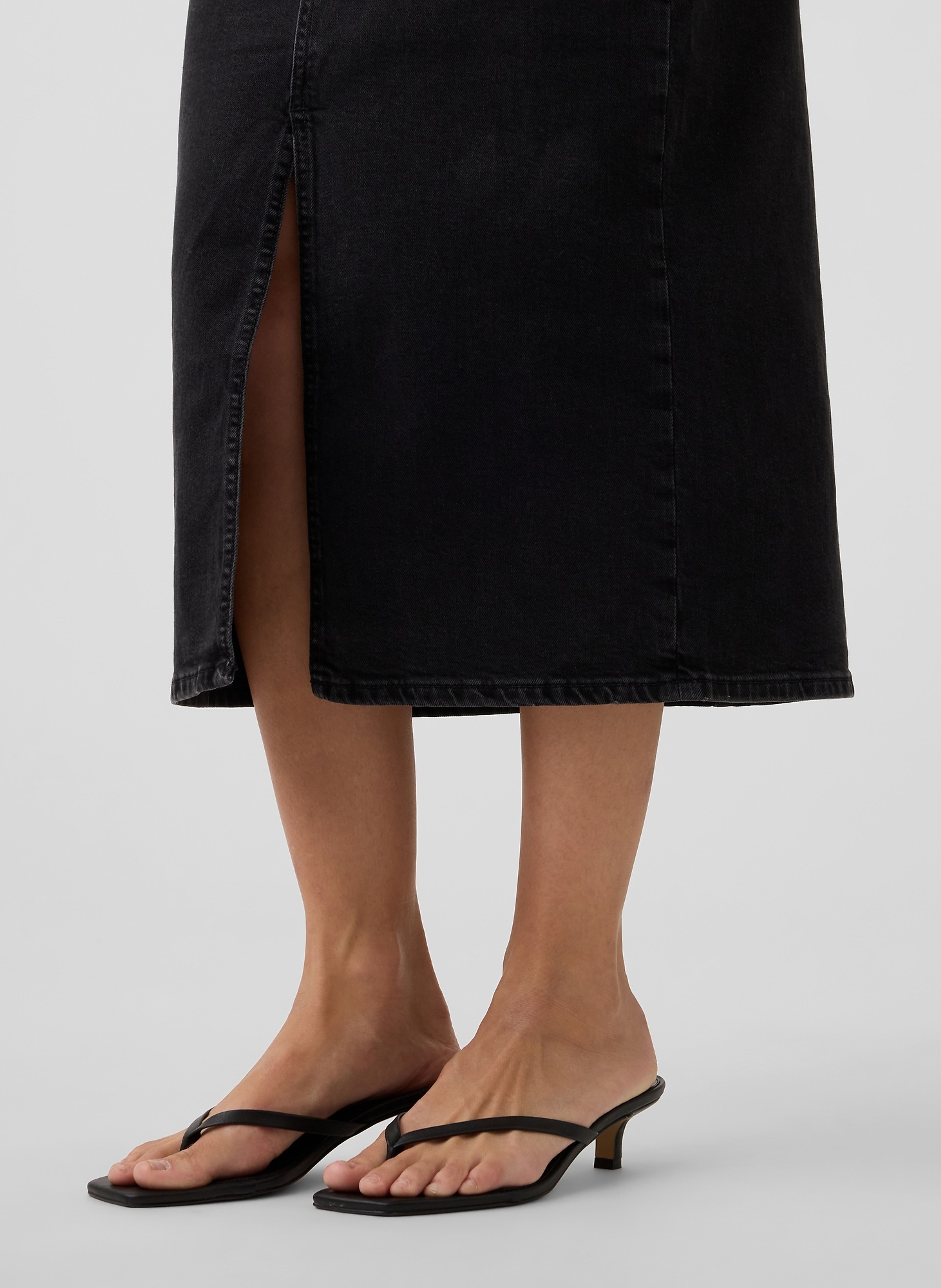 Fustă midi din denim - 004