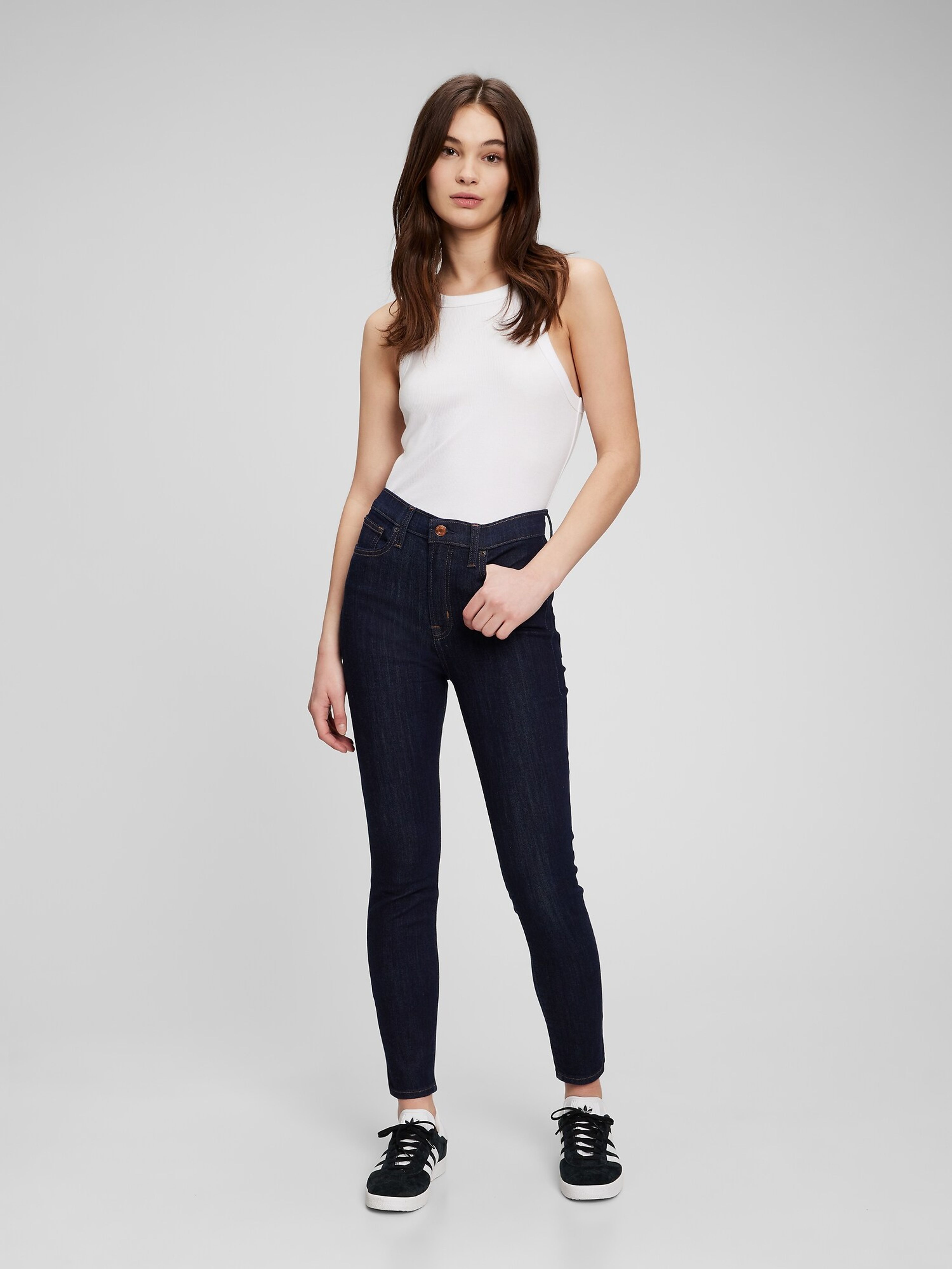 Blugi skinny high rise