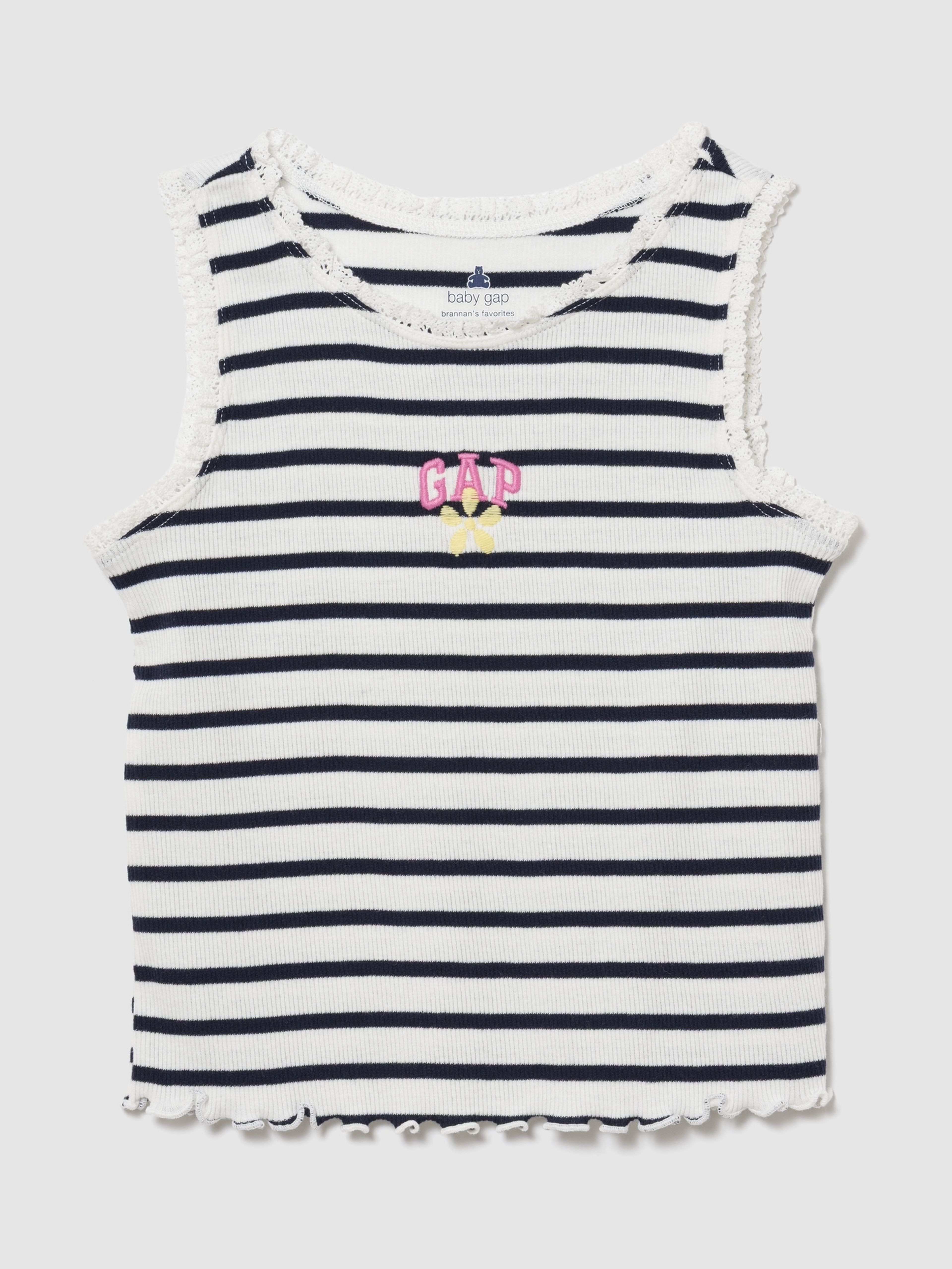 Baby prążkowany top Mix & Match z logo - 001