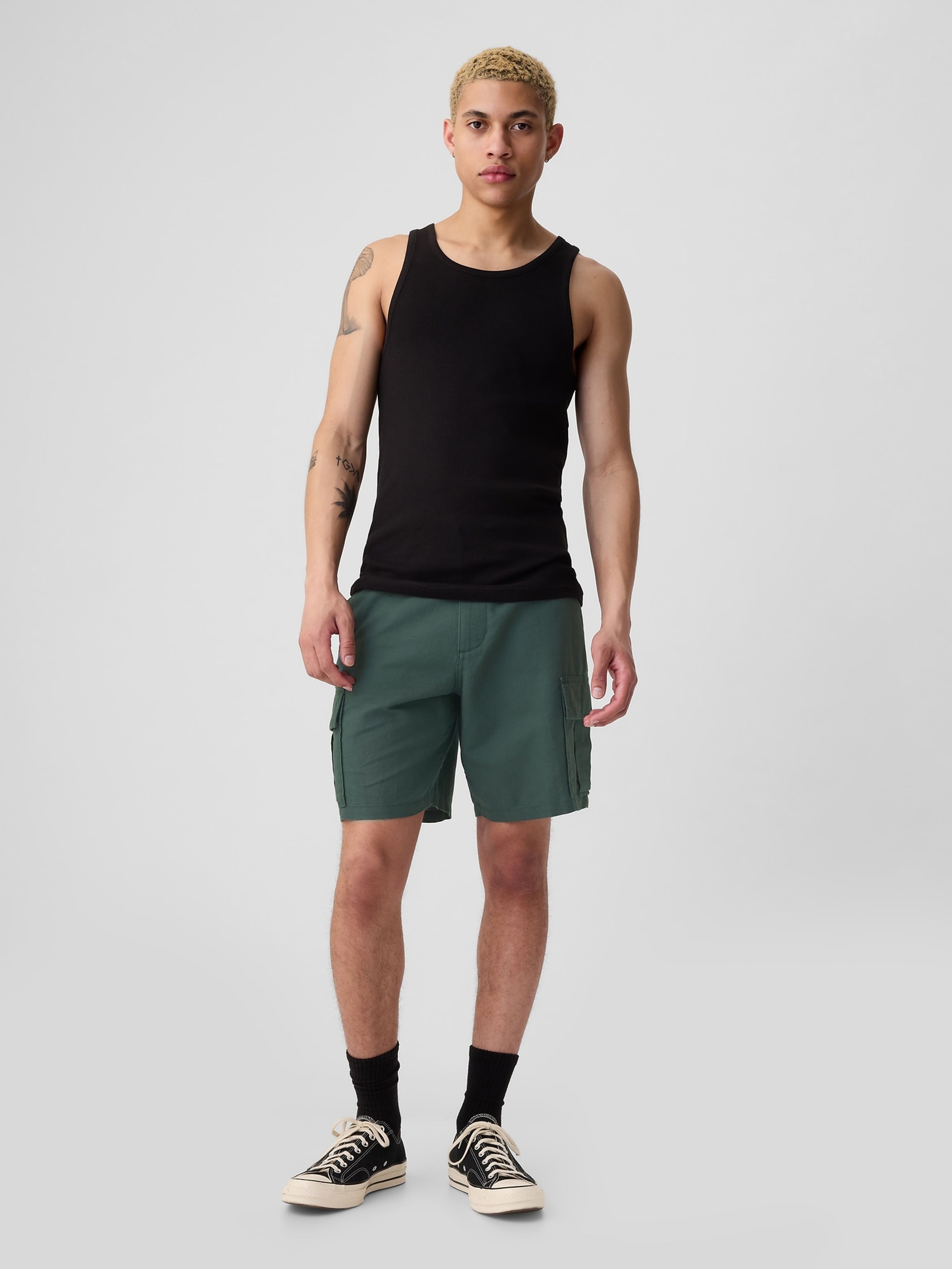 Cargo-Shorts aus Leinen