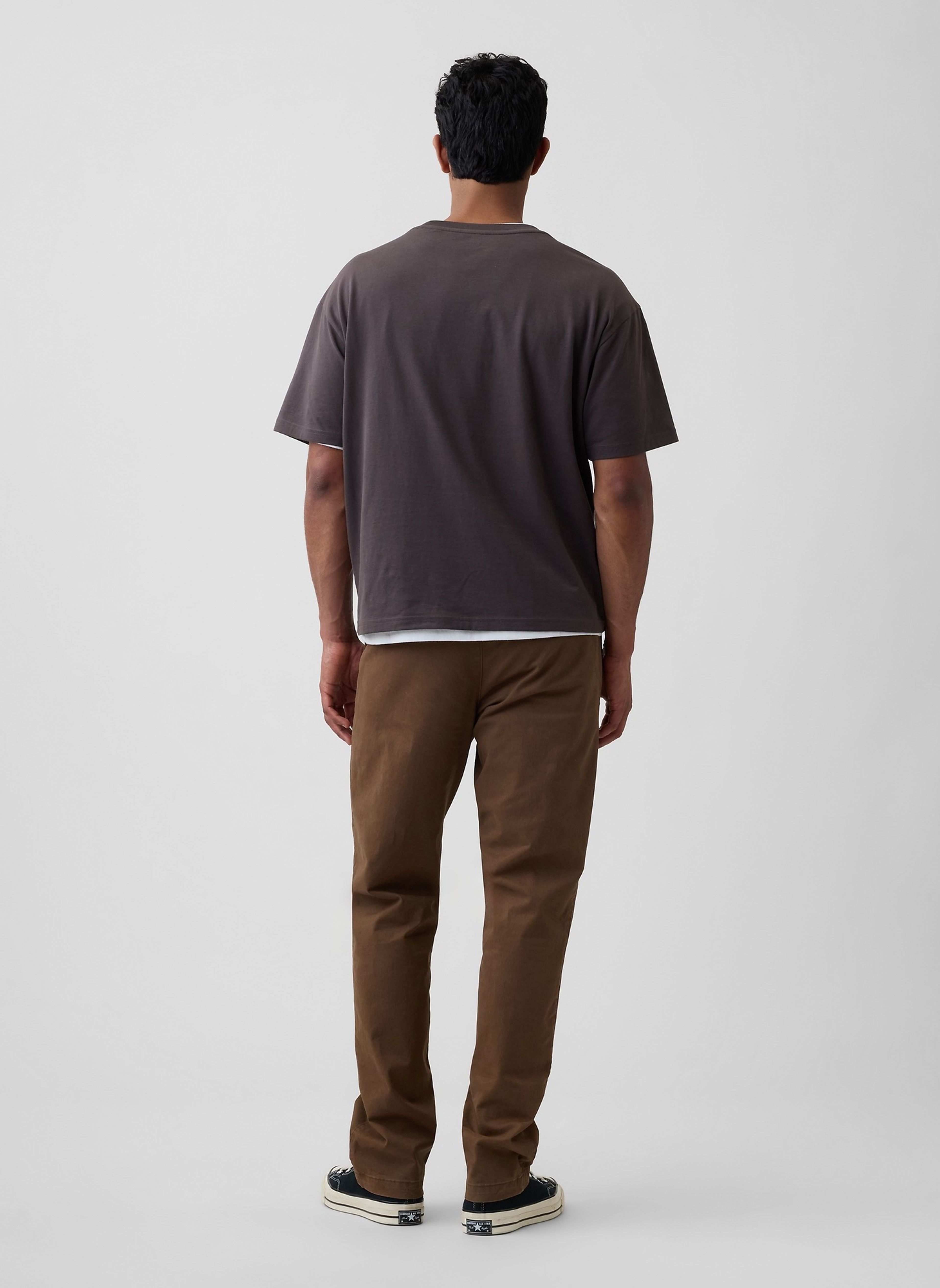 Khaki kalhoty Straight GapFlex - 002