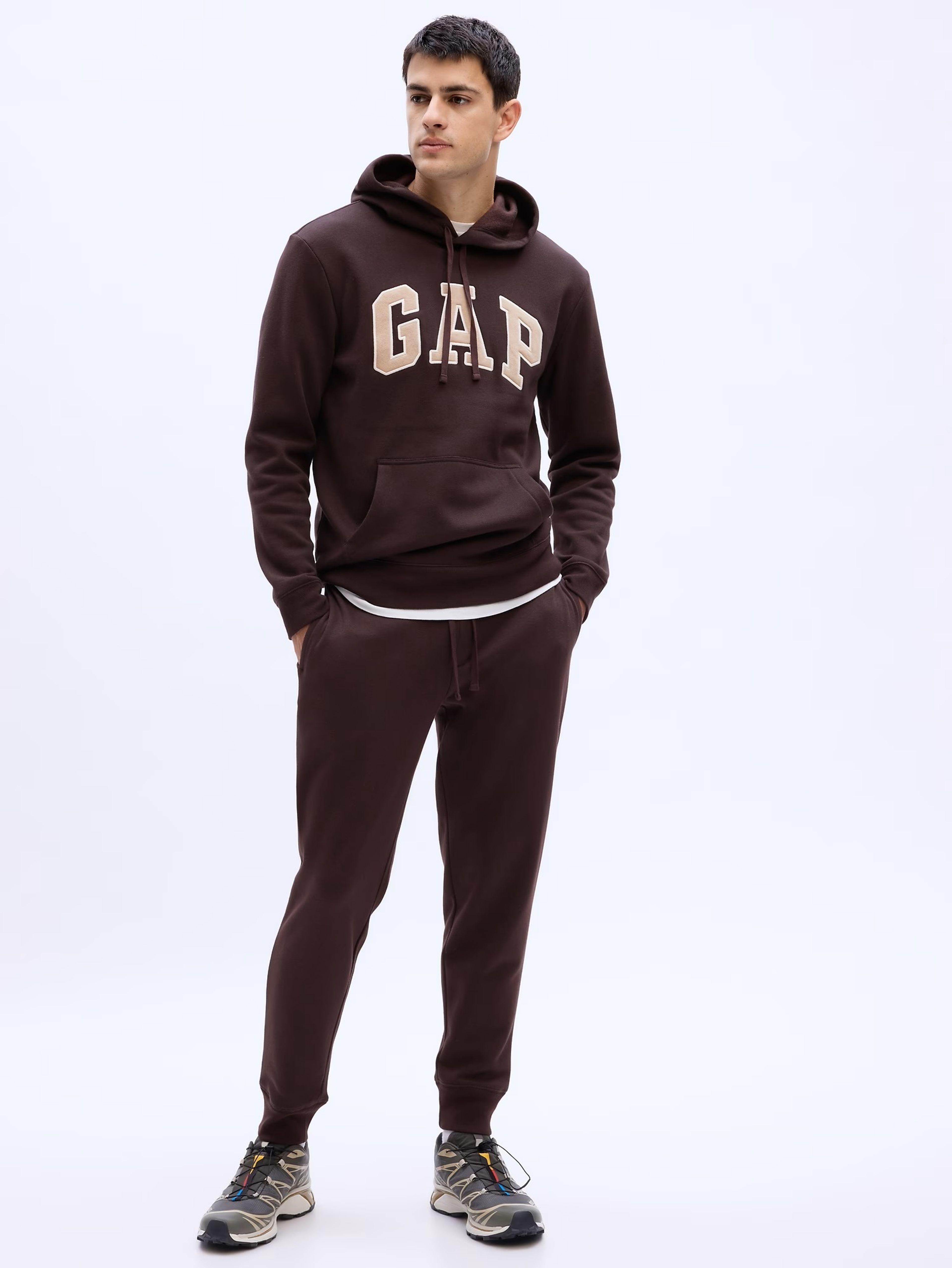 Sweatpants mit Fleece und Logo