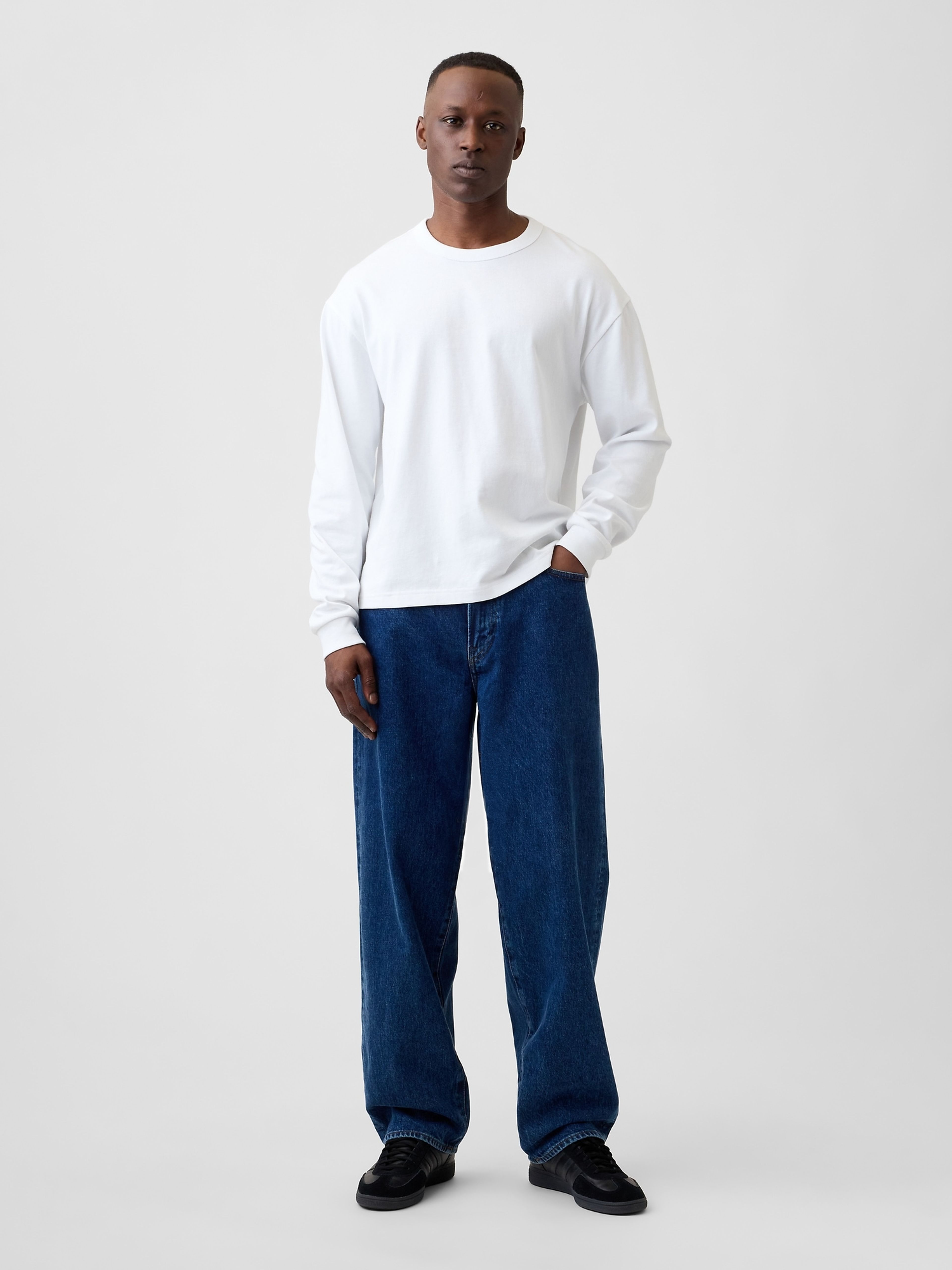 Džínsy Mid Rise Baggy unisex - 001