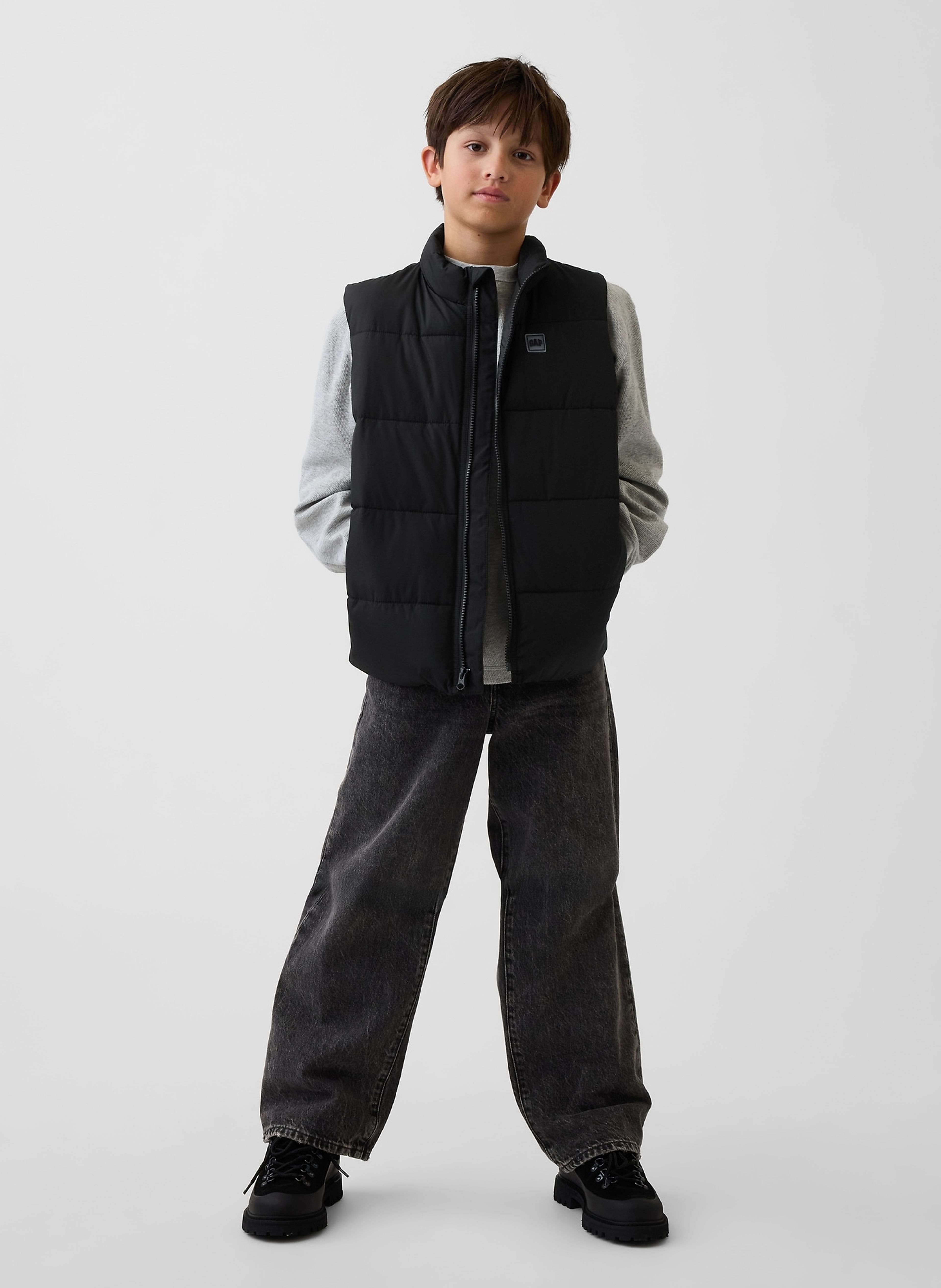 Gilet matelassé enfant avec logo - 003