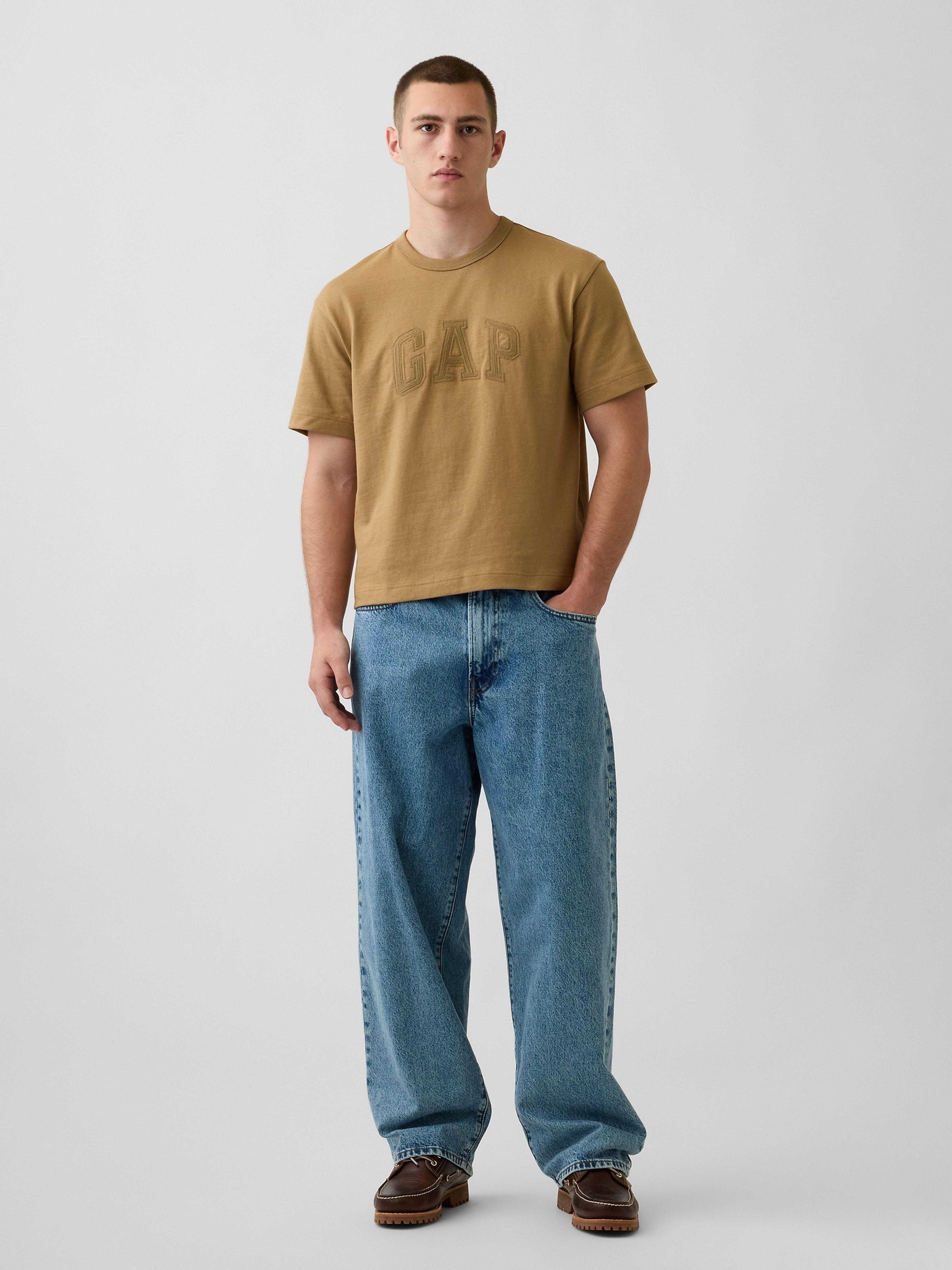 Crop T-shirt Heavyweight z logo - 002
