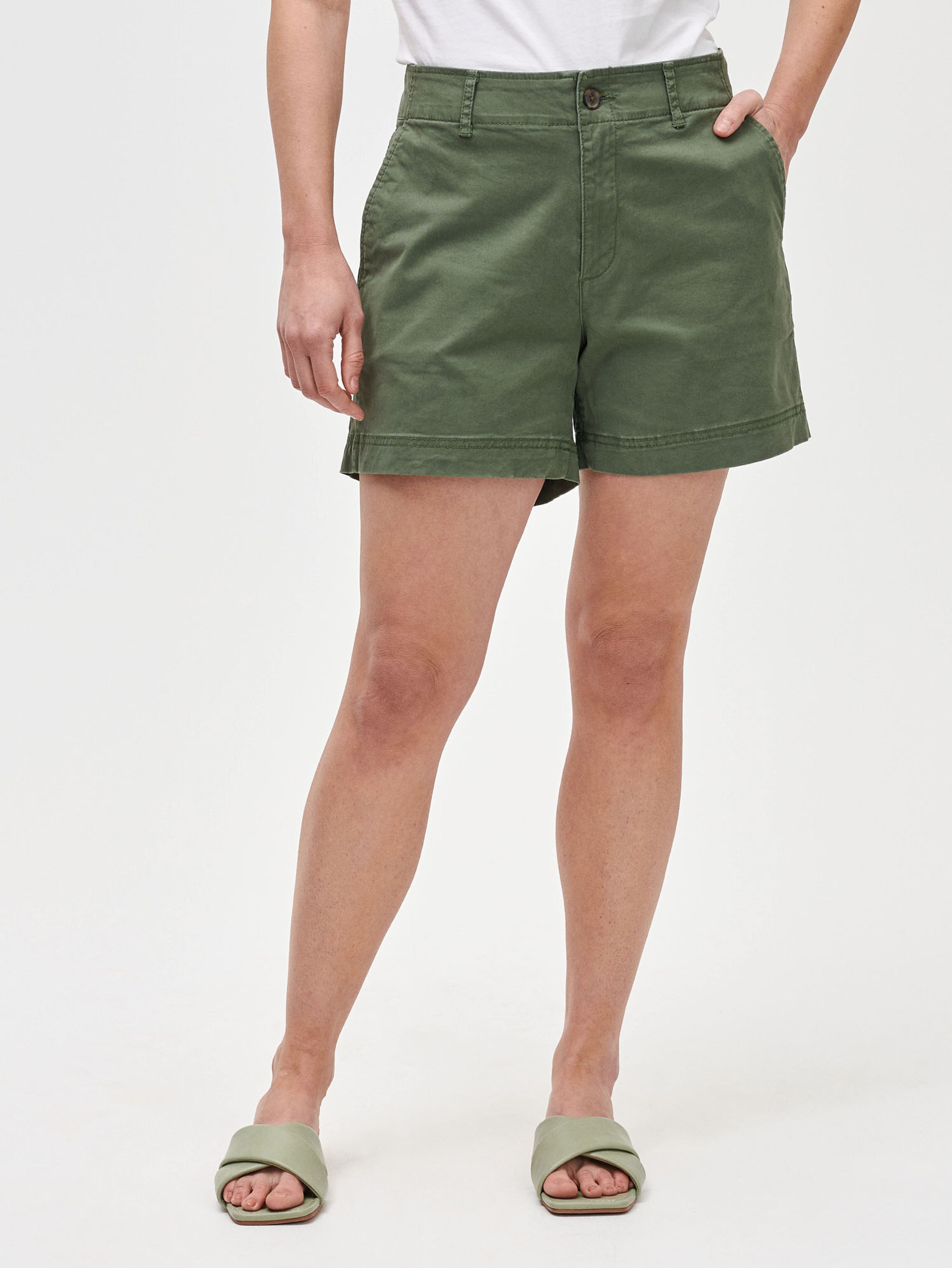 Shorts mid rise khaki