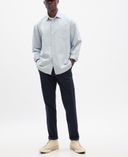 Spodnie khaki Slim-Granatowy - 001