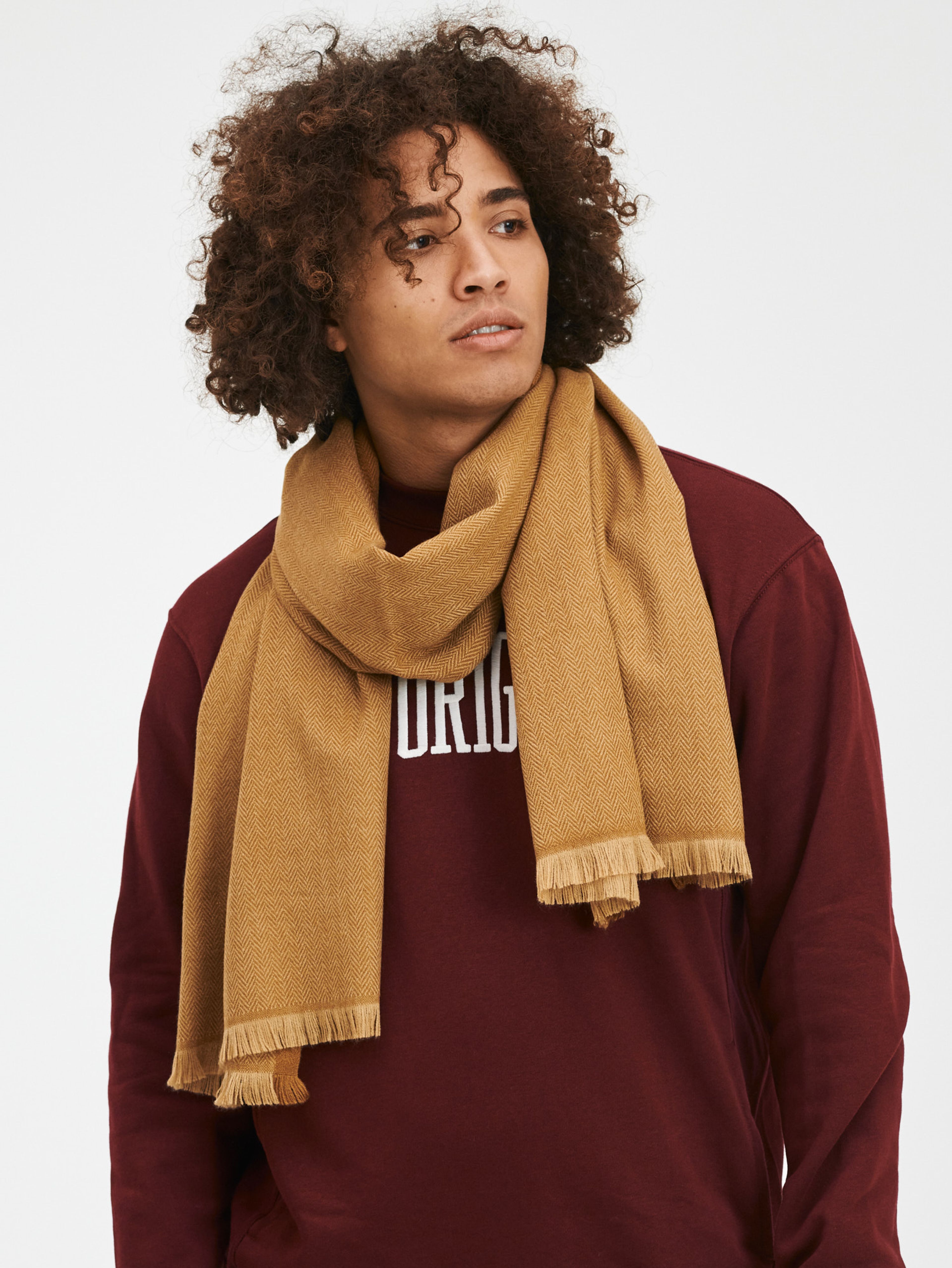 Zimný šál s drobným vzorom