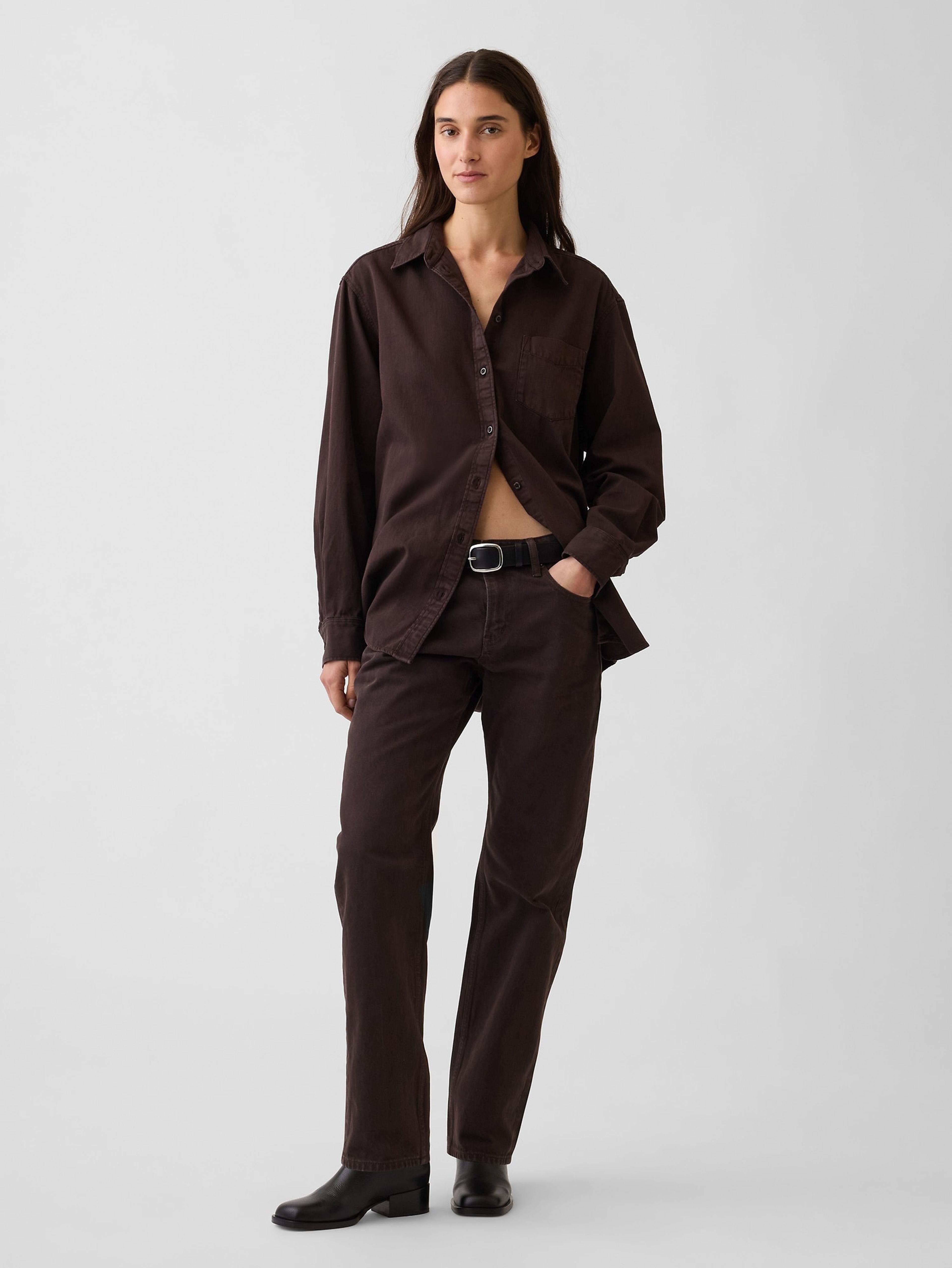 Jean Mid Rise Straight Taper - 001