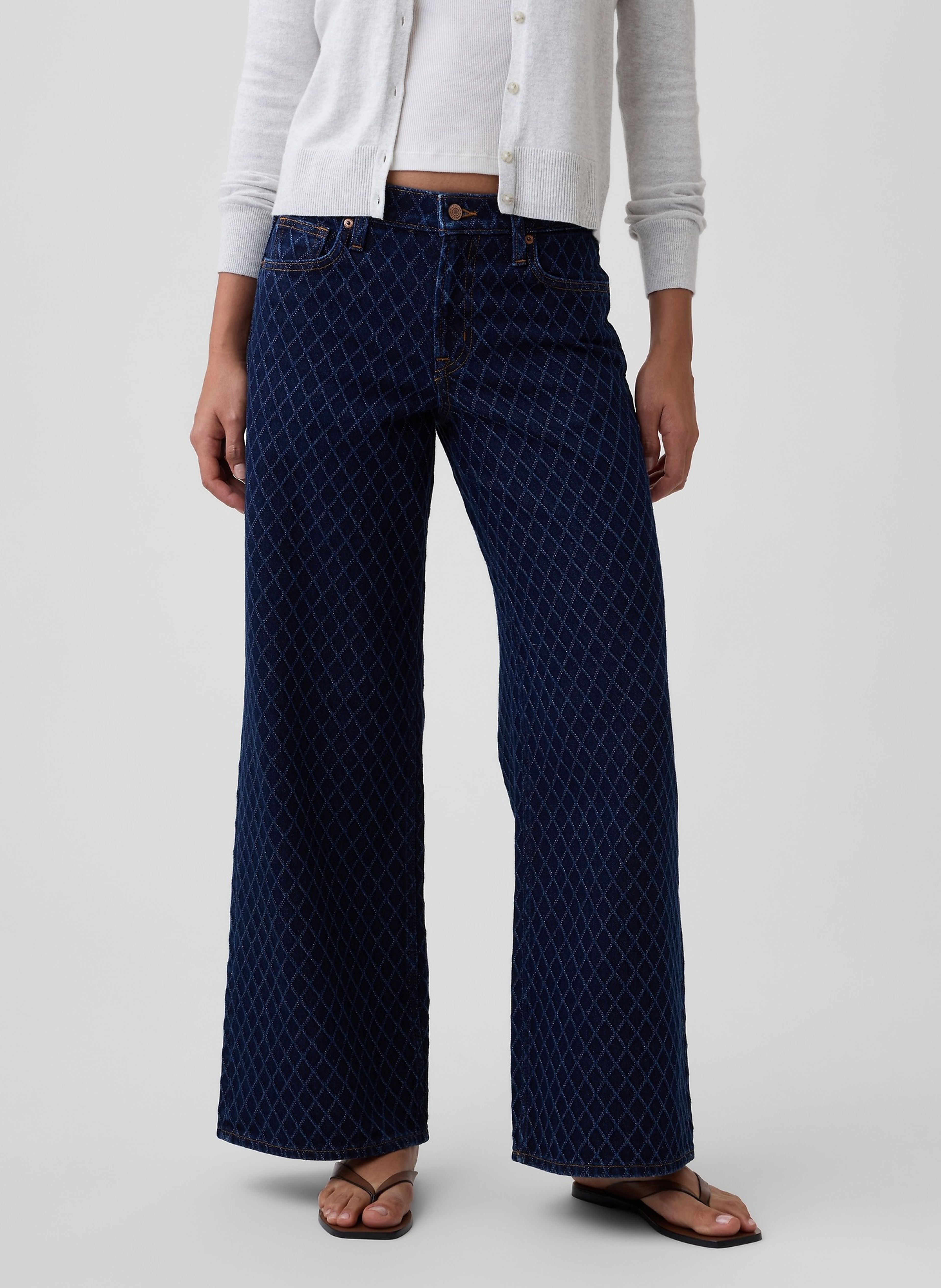 Mid Rise Wide-Leg Jeans - 002
