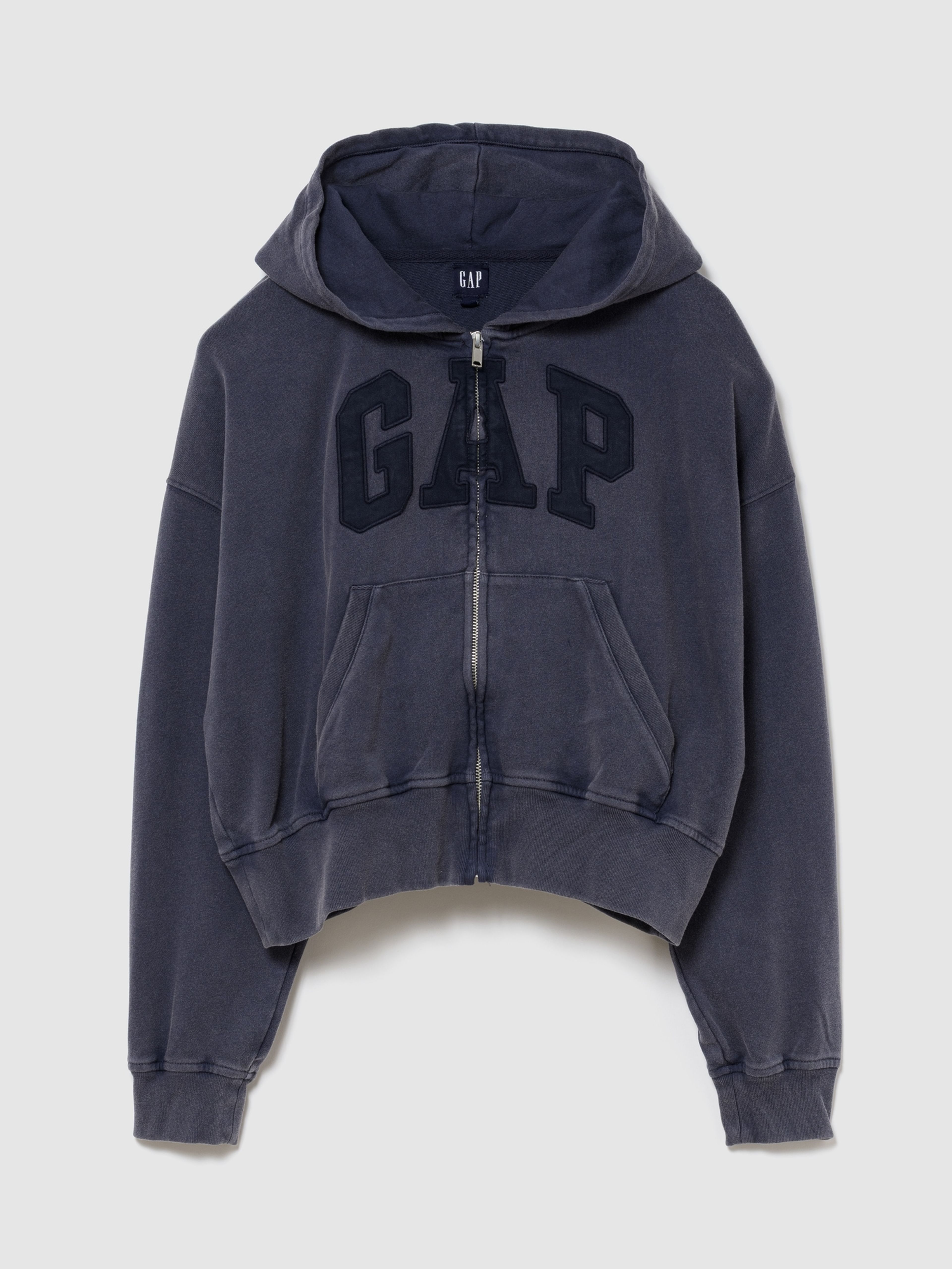 Sudadera oversize con cremallera con logo